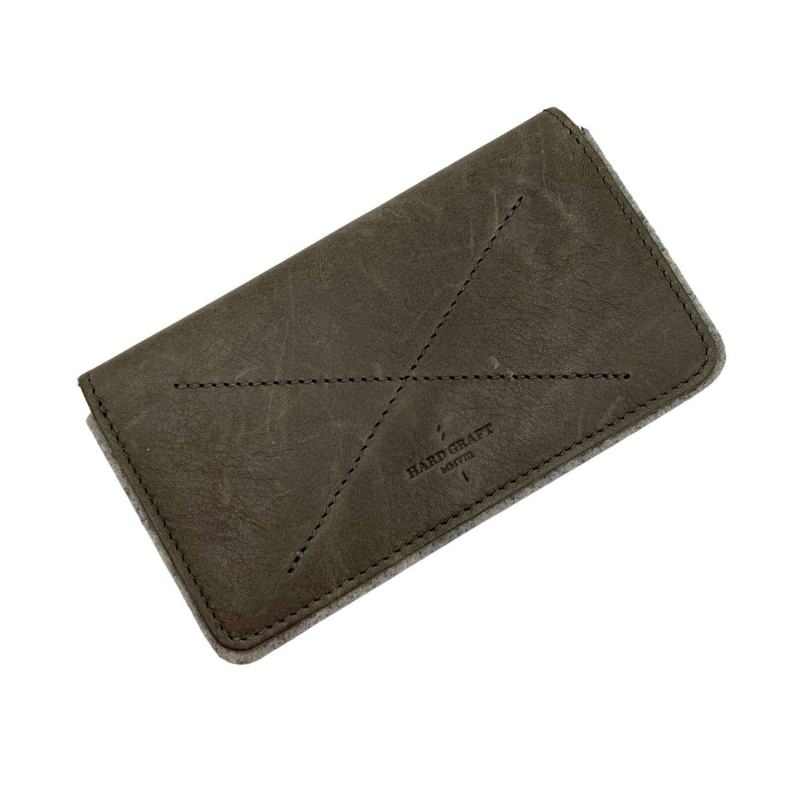 hardgraft Hard Graft Card Fold Wallet Gray Leather Felt Size ONE SIZE - 1 Thumbnail