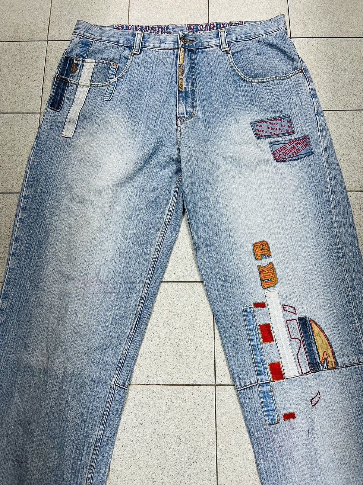 Pepe Jeans Vintage Y2K Pepe UK Goldseries Super Baggy Skater Jeans Size US 42 / EU 58 - 5 Thumbnail
