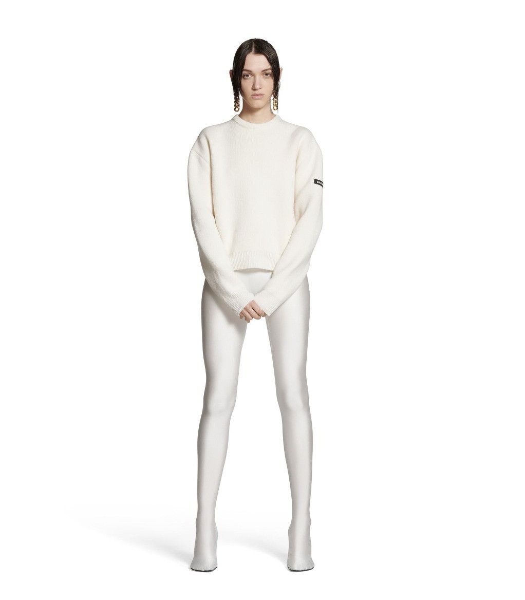 Balenciaga o1srvl11e1025 Sweater in White Size XL / US 12-14 / IT 48-50 - 4 Thumbnail