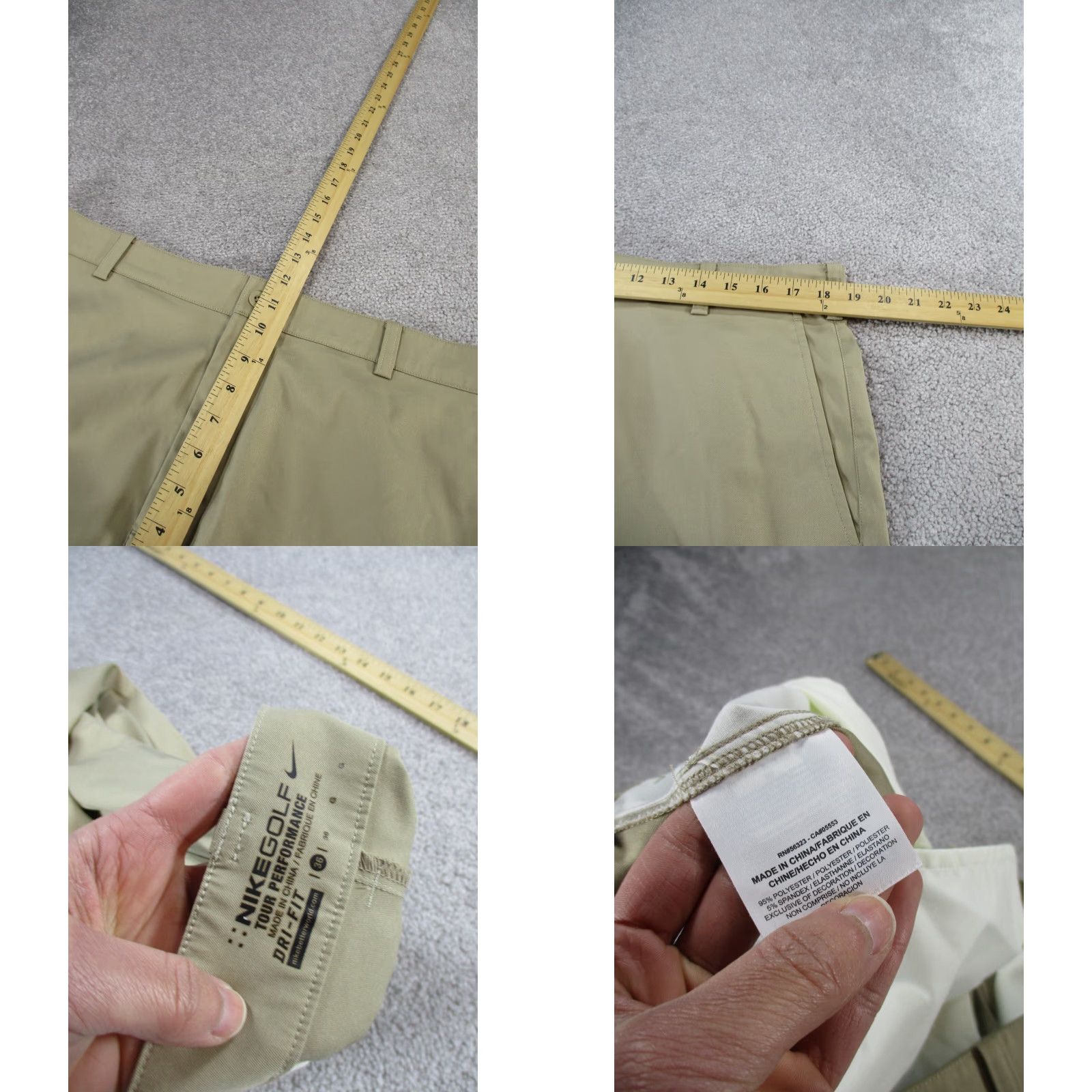 Nike Nike Golf Shorts Mens 36 Dri Fit Tour Performance Beige Khaki Lightweight Chino Shorts Casual Mens 36 Beige Nike Golf Shorts Size US 36 / EU 52 - 8 Thumbnail