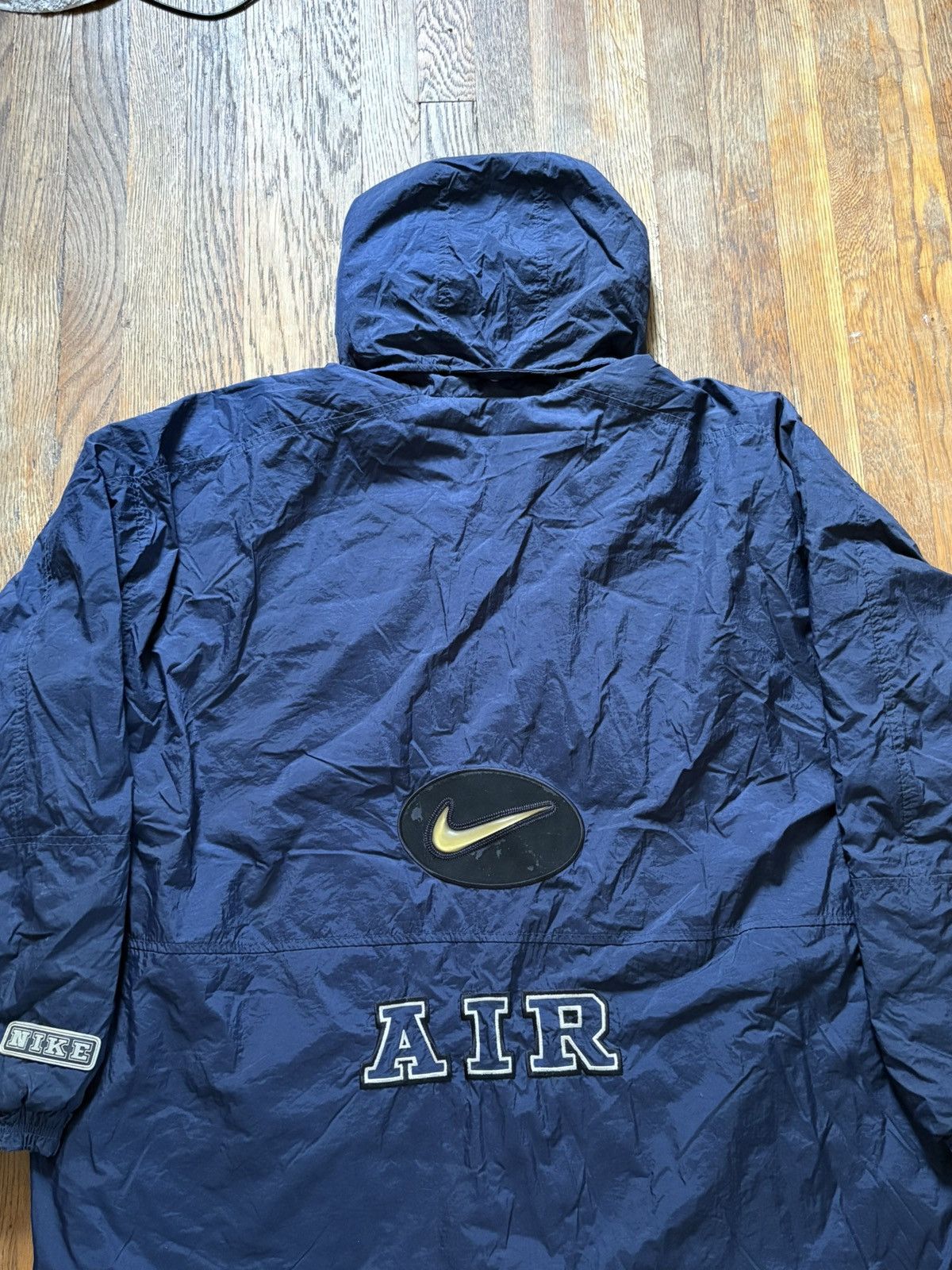 Nike × Vintage Vintage NIKE Navy Blue Parka Jacket Size US XXL / EU 58 / 5 - 2 Thumbnail