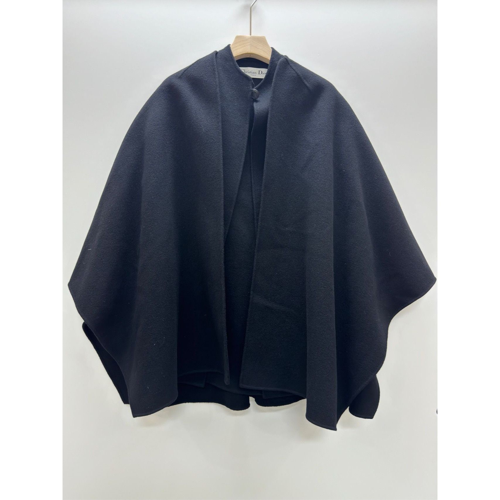 Dior Christian Dior Womens Navy Blue 100% Cashmere Cape Coat Size Size XXS / US 00 / IT 34 - 1 Thumbnail