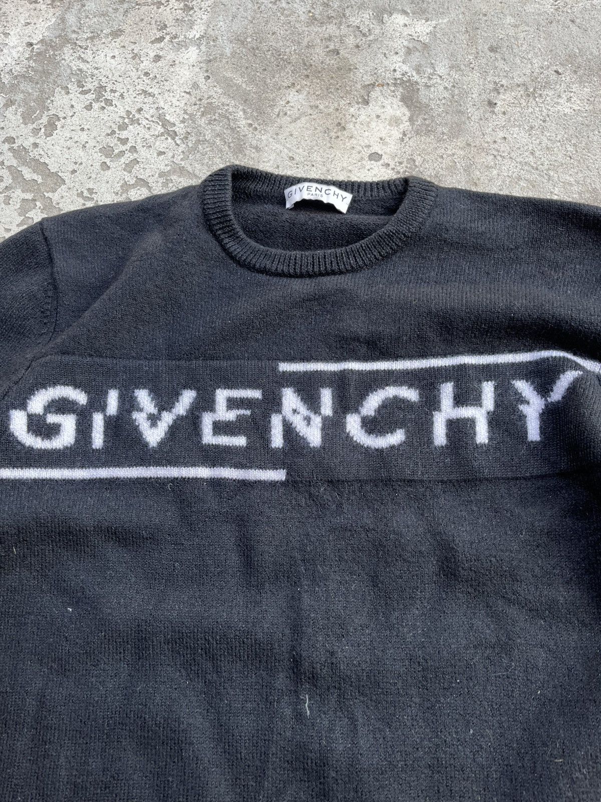 Givenchy Givenchy Distorted Split Logo Wool Knitted Sweater Size US S / EU 44-46 / 1 - 4 Thumbnail