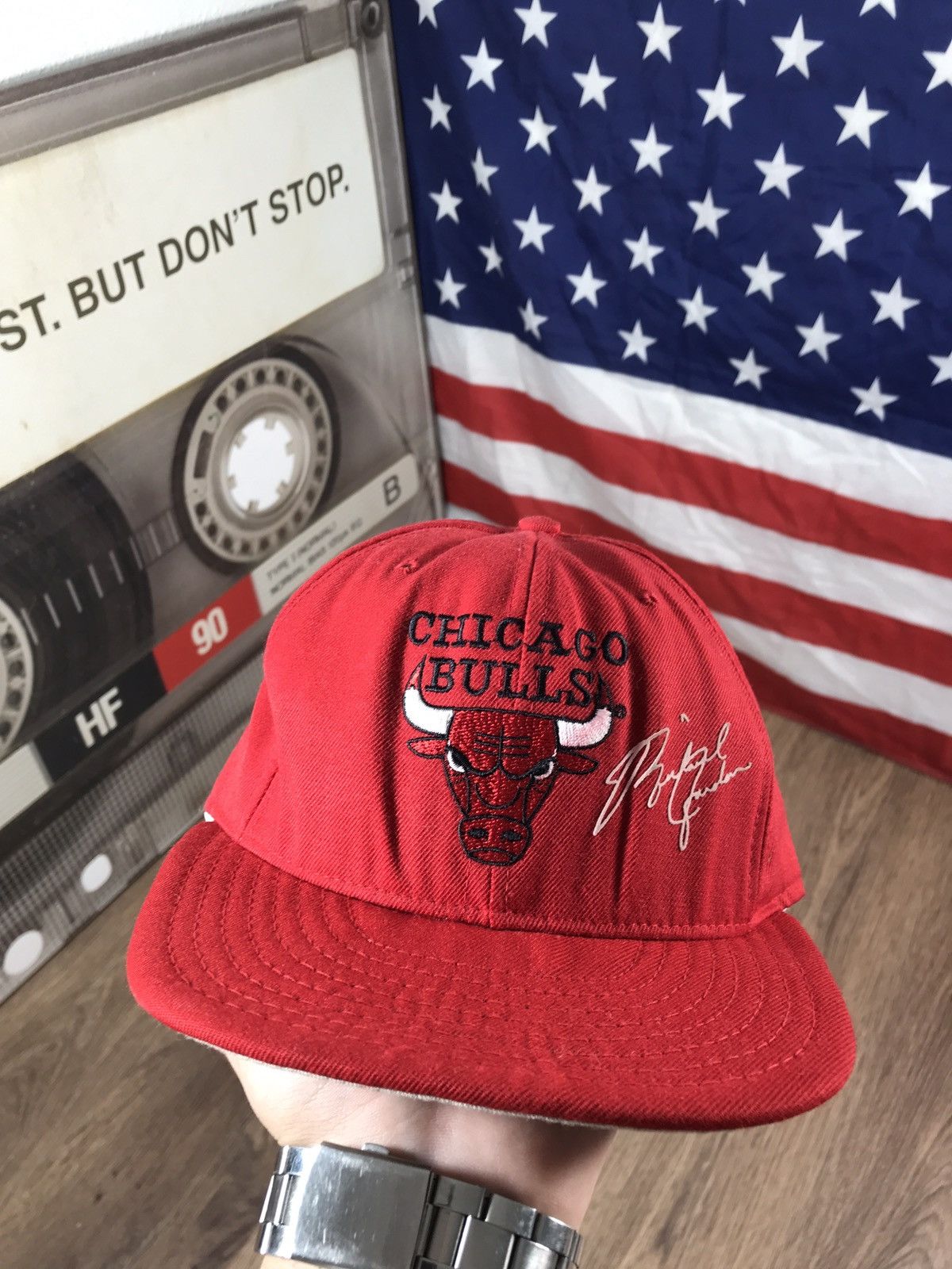 NBA × Vintage Vintage 90s Chicago Bulls Jordan 23 Cap Hat Size ONE SIZE - 1 Thumbnail