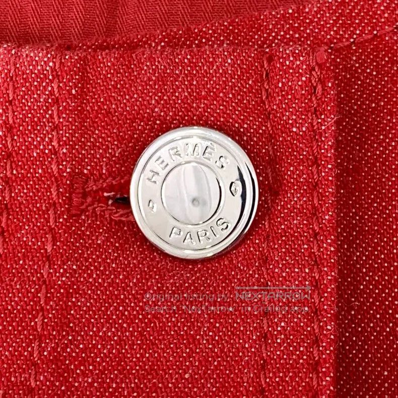 Hermes Hermes Red Cotton Sleeveless Single Button Round Collar De Size XS / US 0-2 / IT 36-38 - 5 Thumbnail