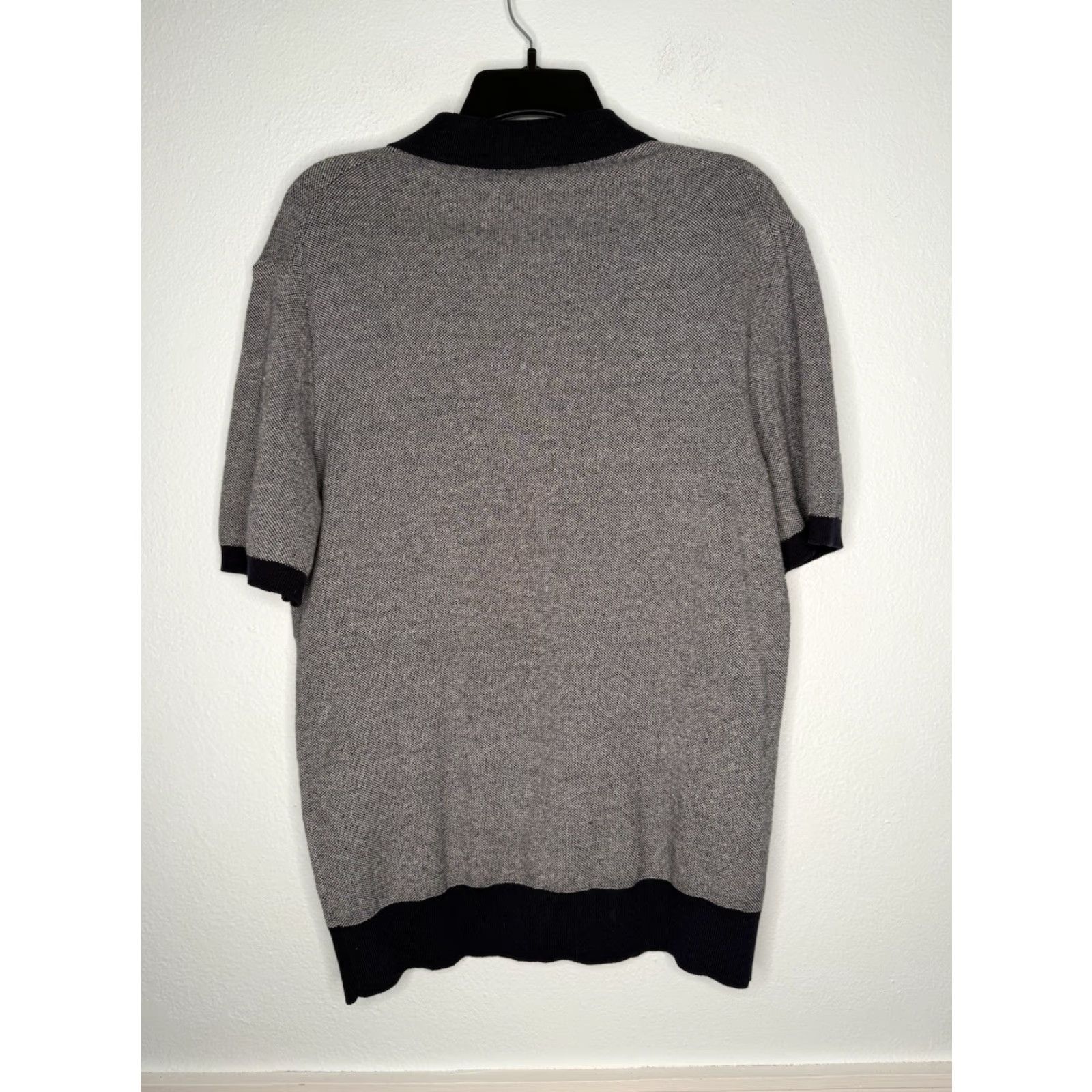 Vintage Magaschoni Sweater Shirt Mens S Blue Cotton Knit Pullover Button Collared Long Sleeve Golf Preppy Casual NWT Size US S / EU 44-46 / 1 - 2 Thumbnail