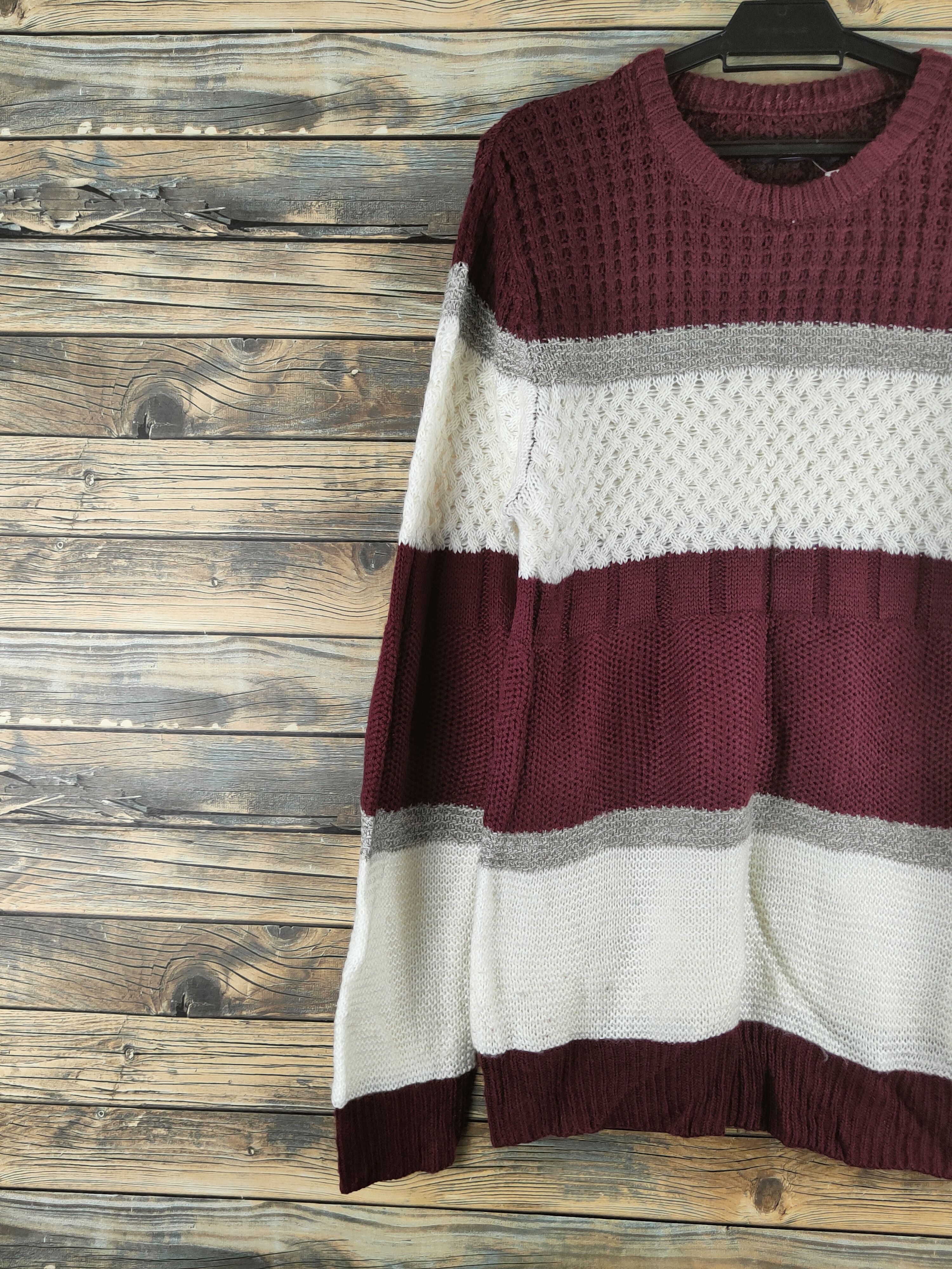 Ciaopanic DL Ciaopanic Brown Cream Knitwear Sweatshirts #46-480 Size M / US 6-8 / IT 42-44 - 3 Thumbnail