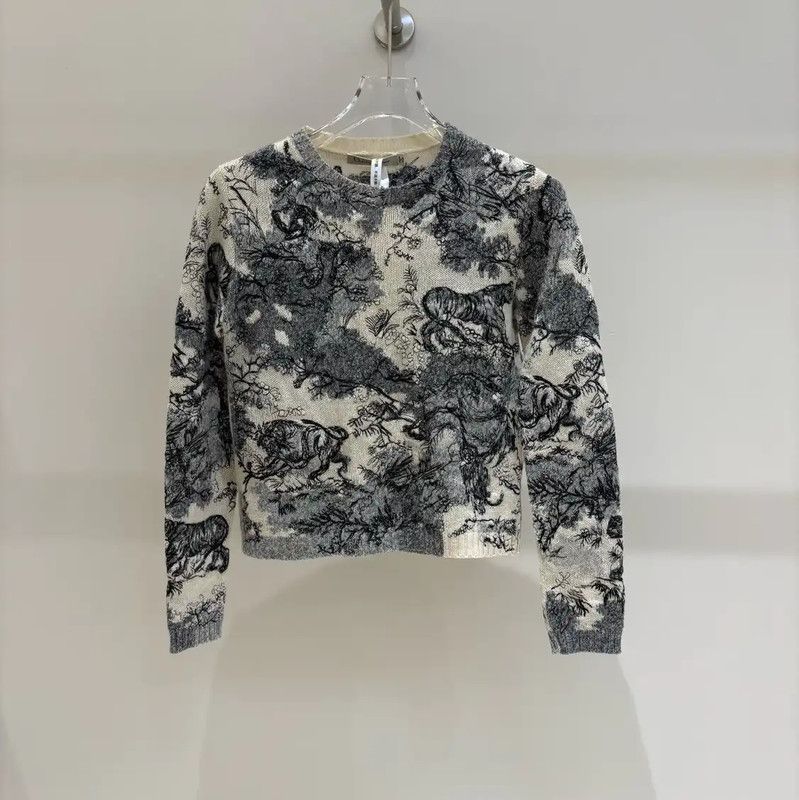 Dior Women's Cream Cashmere Pullover Sweater 0089