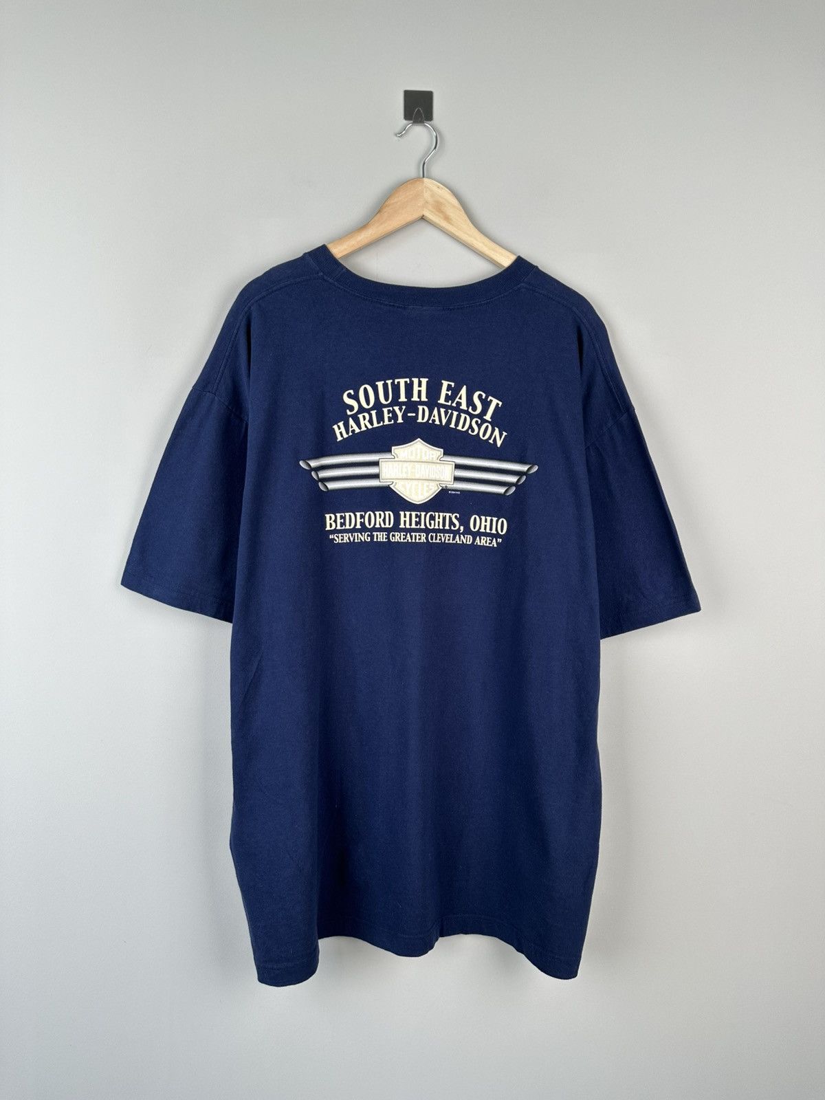 Harley Davidson × Vintage Vintage Y2k Harley-Davidson Box Logo Tee Size US XXL / EU 58 / 5 - 3 Thumbnail