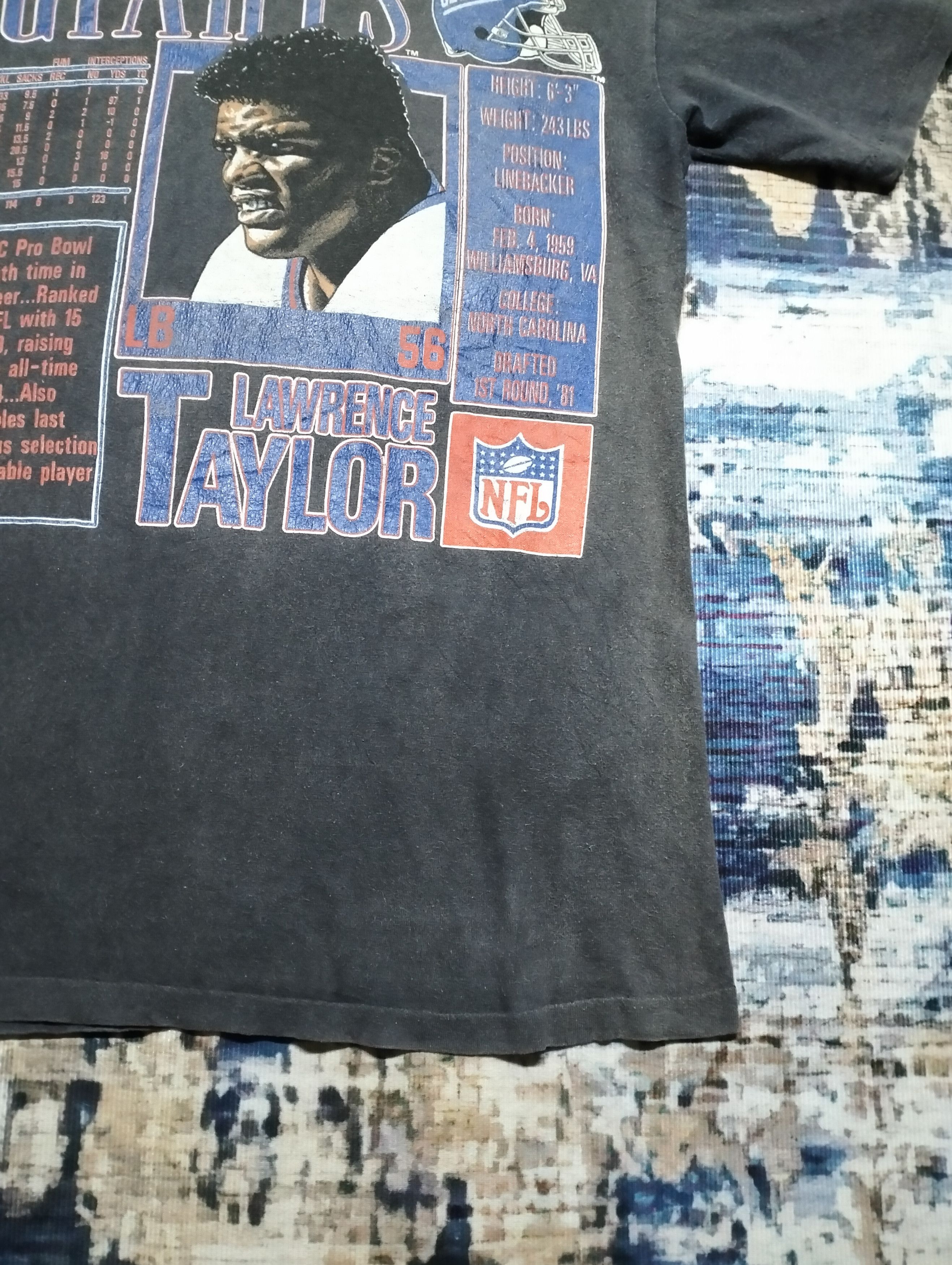 NFL VTG USA Nutmeg Black NFL New York Giants Lawrence Taylor Tee Size US M / EU 48-50 / 2 - 14 Thumbnail