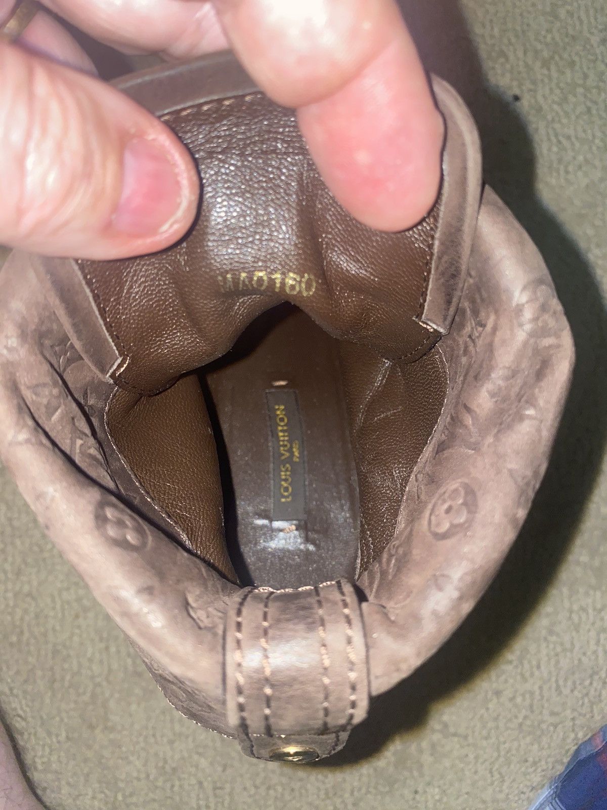 Louis Vuitton Louis Vuitton Brown Suede Monogram Combat Boots Heels Sz 37 Size US 7 / IT 37 - 15 Thumbnail