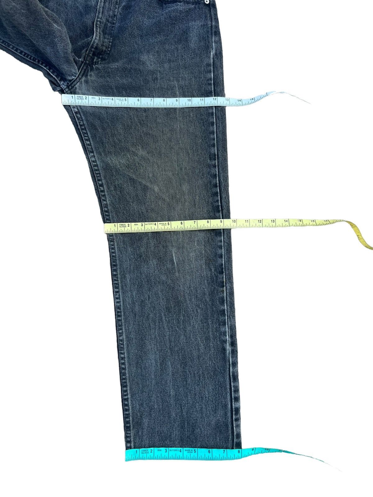 Levi's 1996 Levi’s 505 Orange Tab Fade Black Distress Denim Jeans Size US 35 - 4 Thumbnail