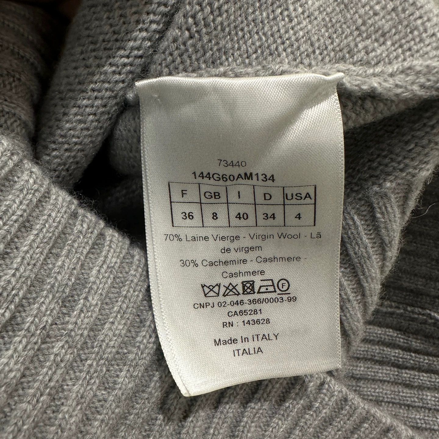 Christian Dior Monsieur Christian Dior apr476 Star Motif Turtleneck 36 Wool Size XS / US 0-2 / IT 36-38 - 4 Thumbnail