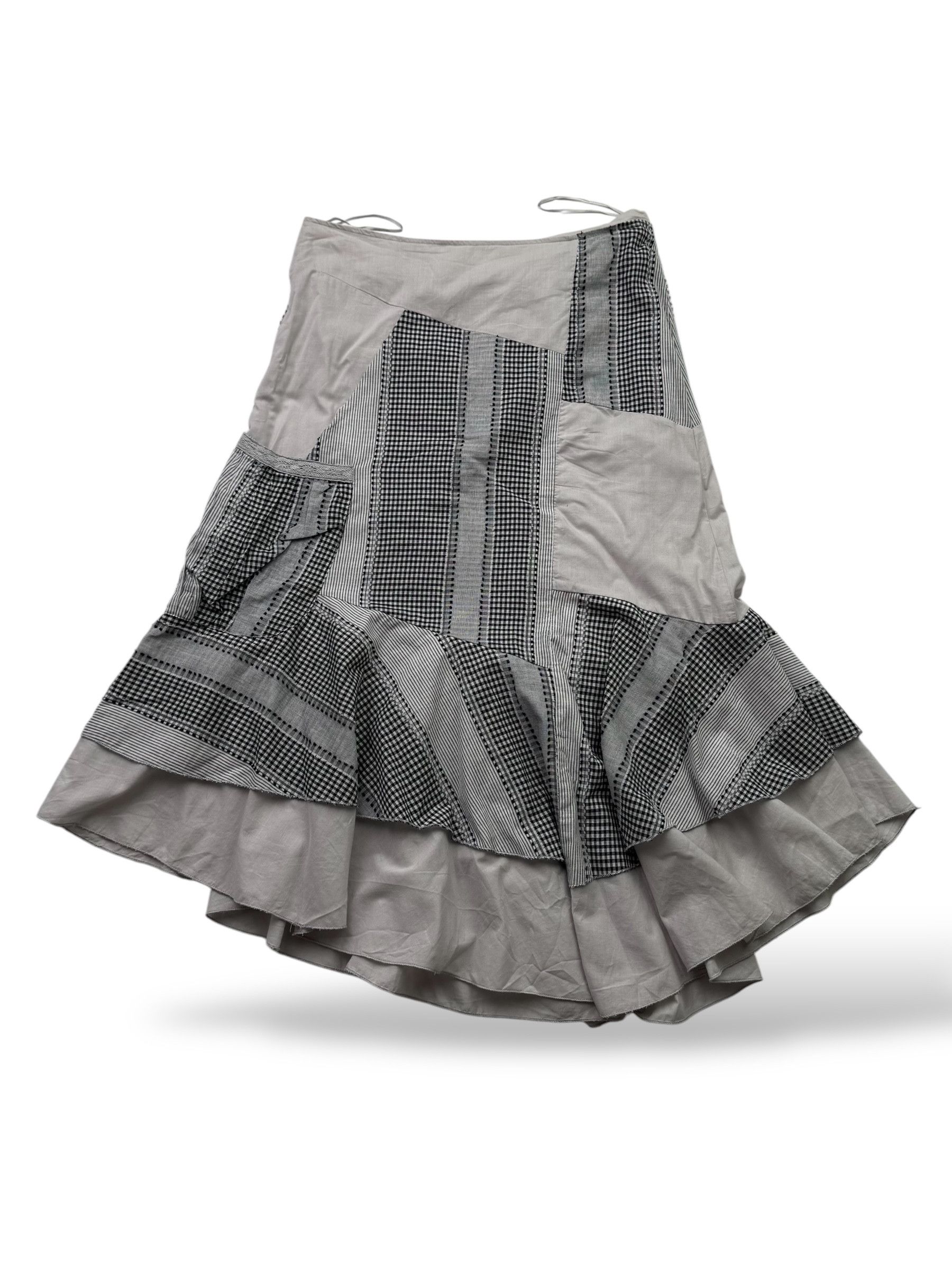 Japanese Brand Vintage Cargo Asymmetry Flare Skirt W1739(V9) Size 27" / US 4 / IT 40 - 1 Thumbnail