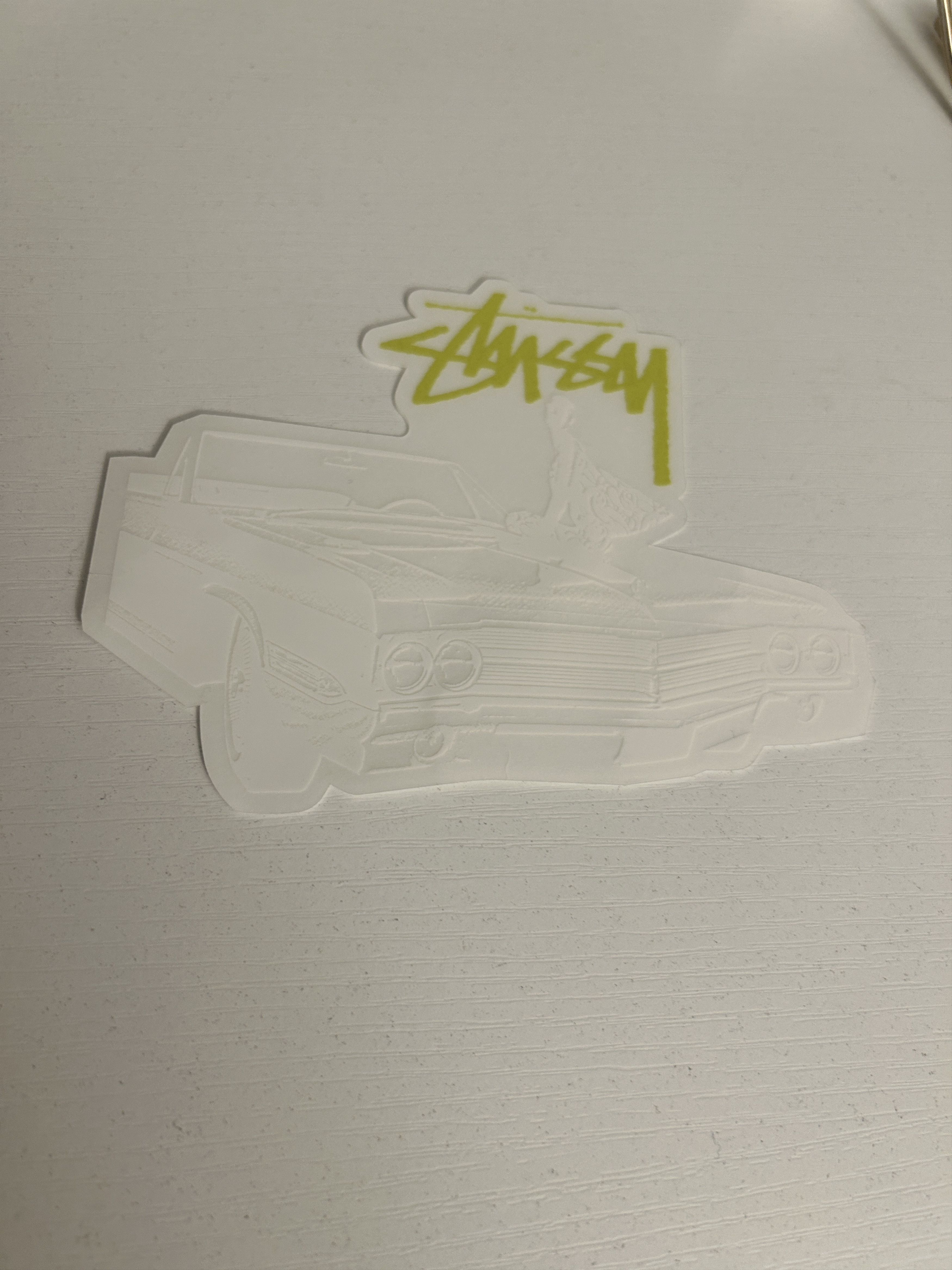 Stussy crown car sticker white lime Size ONE SIZE - 1 Preview