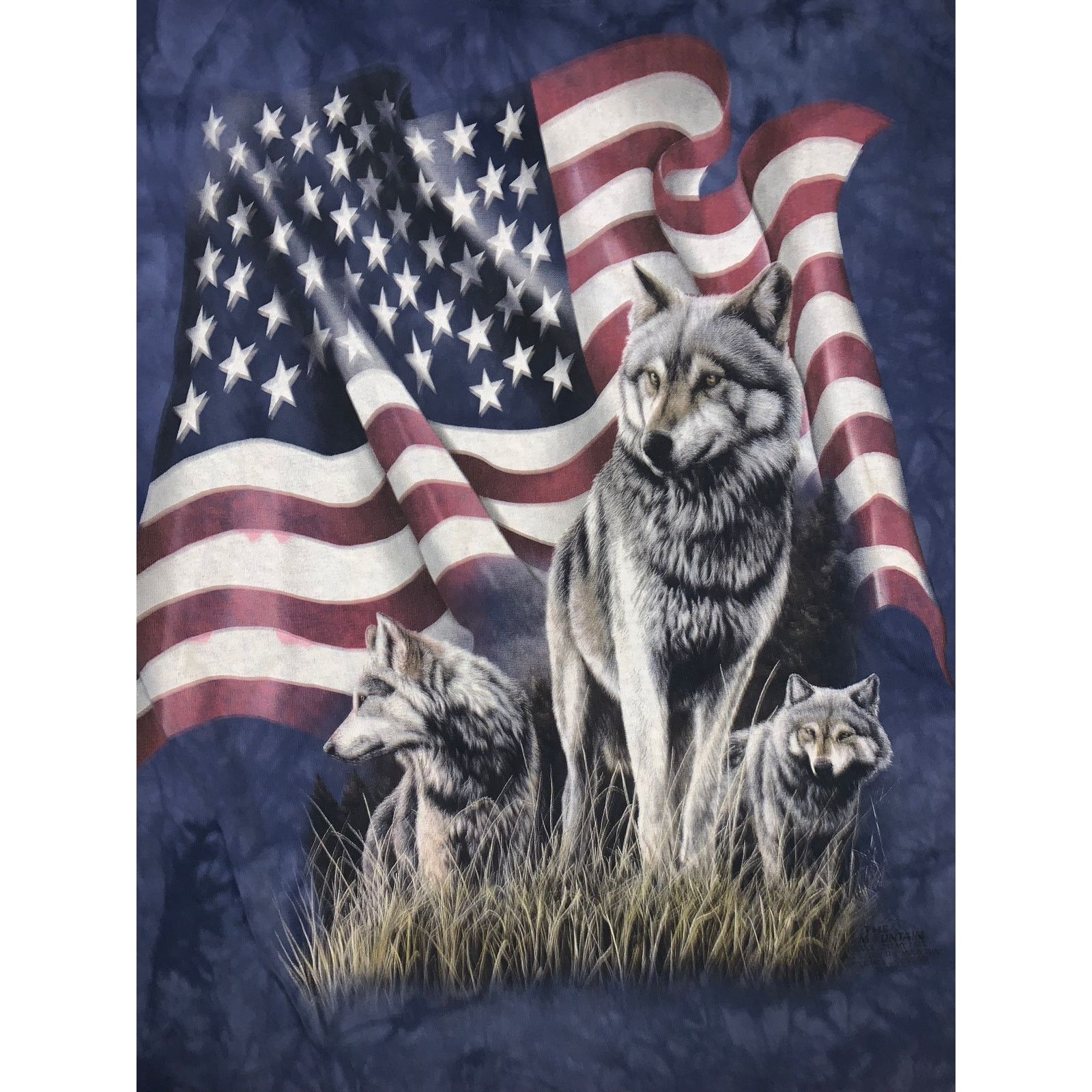 The Mountain The Mountain Patriotic Wolves XL Tie Dye American Flag Tee Size US XL / EU 56 / 4 - 3 Thumbnail