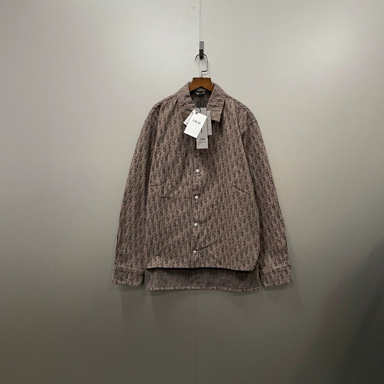 Dior brown monogram printed Dior shirt size 44 Size US S / EU 44-46 / 1 - 1 Thumbnail