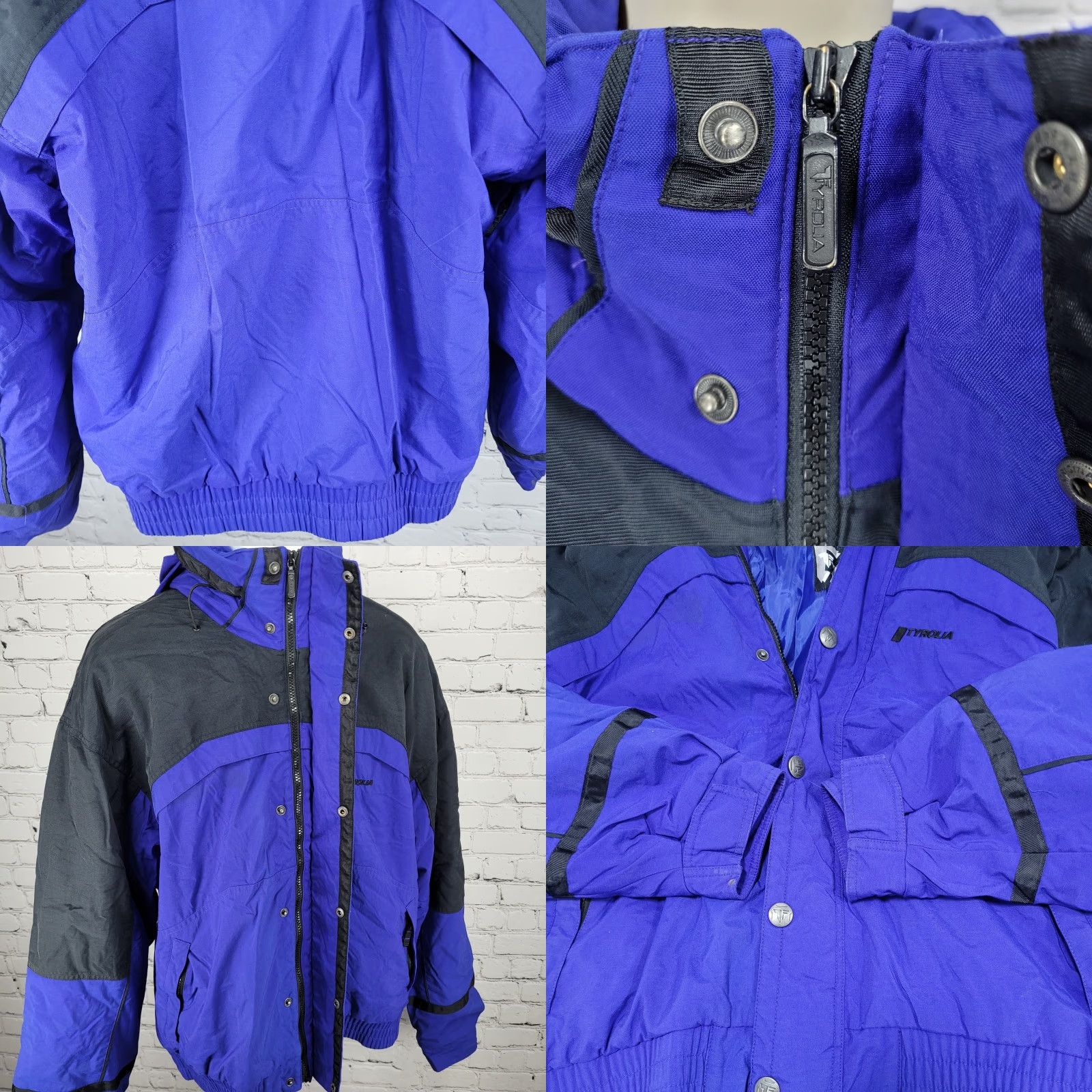 Vintage VINTAGE TYROLIA TYROLIA Celtech Waterproof Hooded Insulated Ski Jacket Large L Blue Men Jacket Size US L / EU 52-54 / 3 - 10 Thumbnail