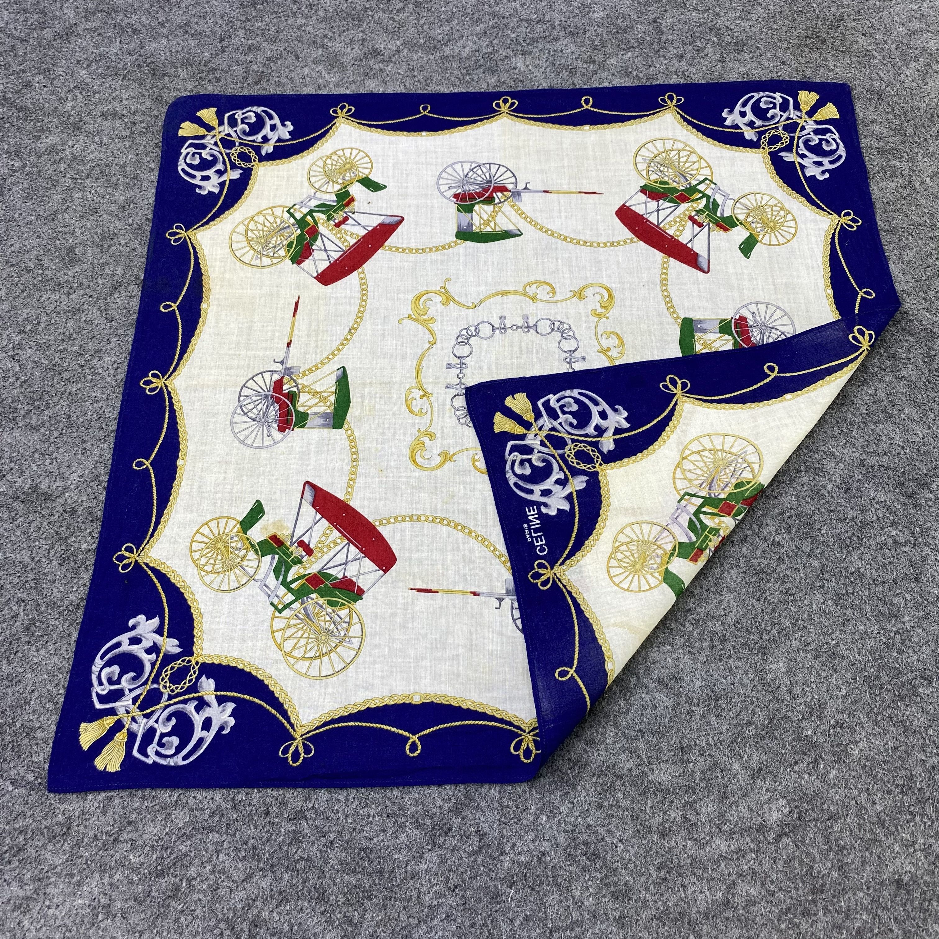 Vintage Celine Handkerchief / Bandana / Neckerchief-B2270 Size ONE SIZE - 5 Thumbnail