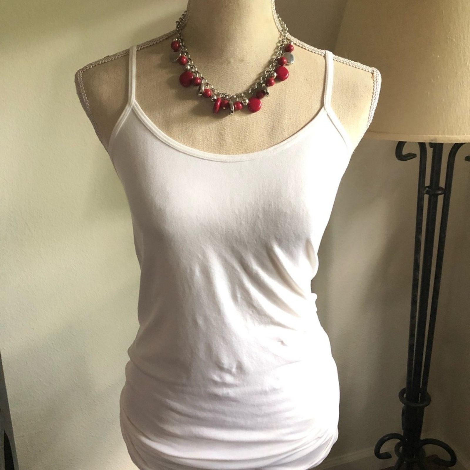 Jewelry Cranberry and silver beaded chain necklace Size ONE SIZE - 5 Thumbnail