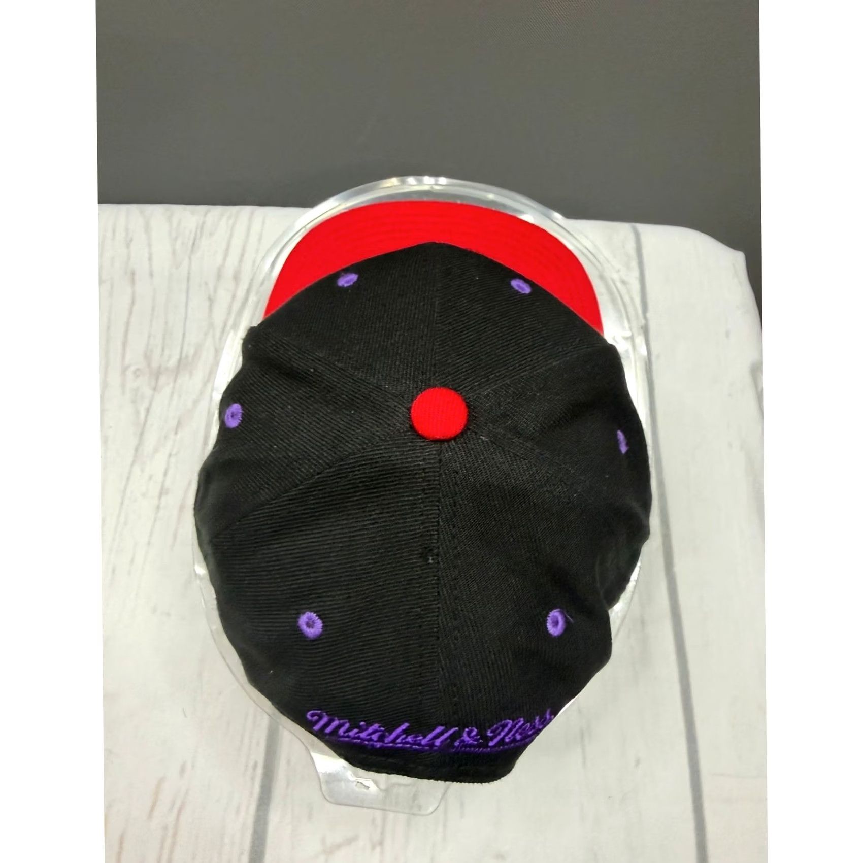 Mitchell & Ness Mitchell & Ness Toronto Raptors Snapback Hat Mens Black Red HWC OSFA Size ONE SIZE - 6 Thumbnail