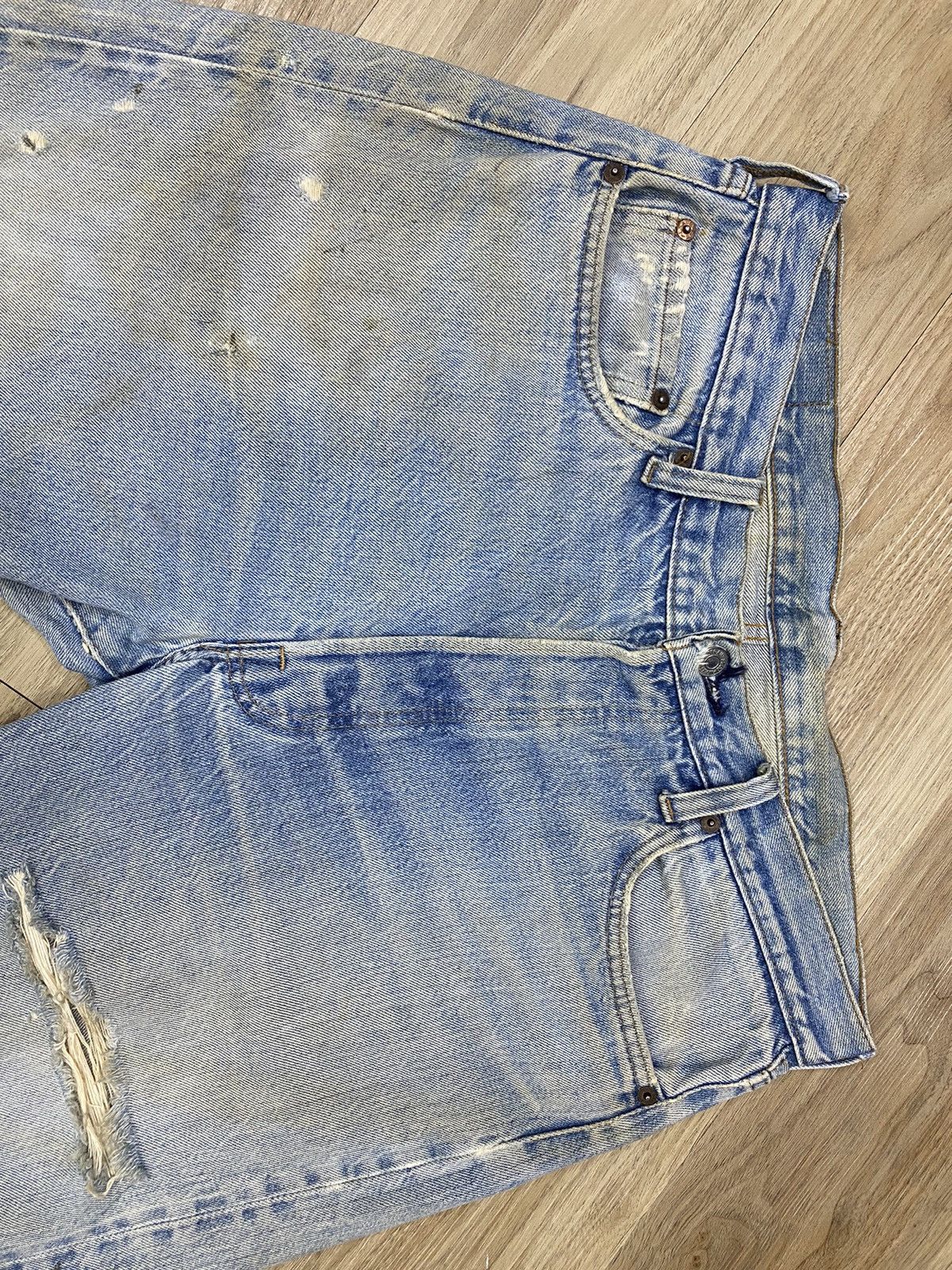 size 34 vintage levi's 501 redline distressed denime