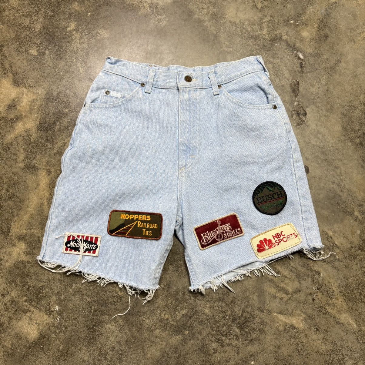 Vintage vintage cut off denim patchork jean shorts Size US 30 / EU 46 - 2 Thumbnail