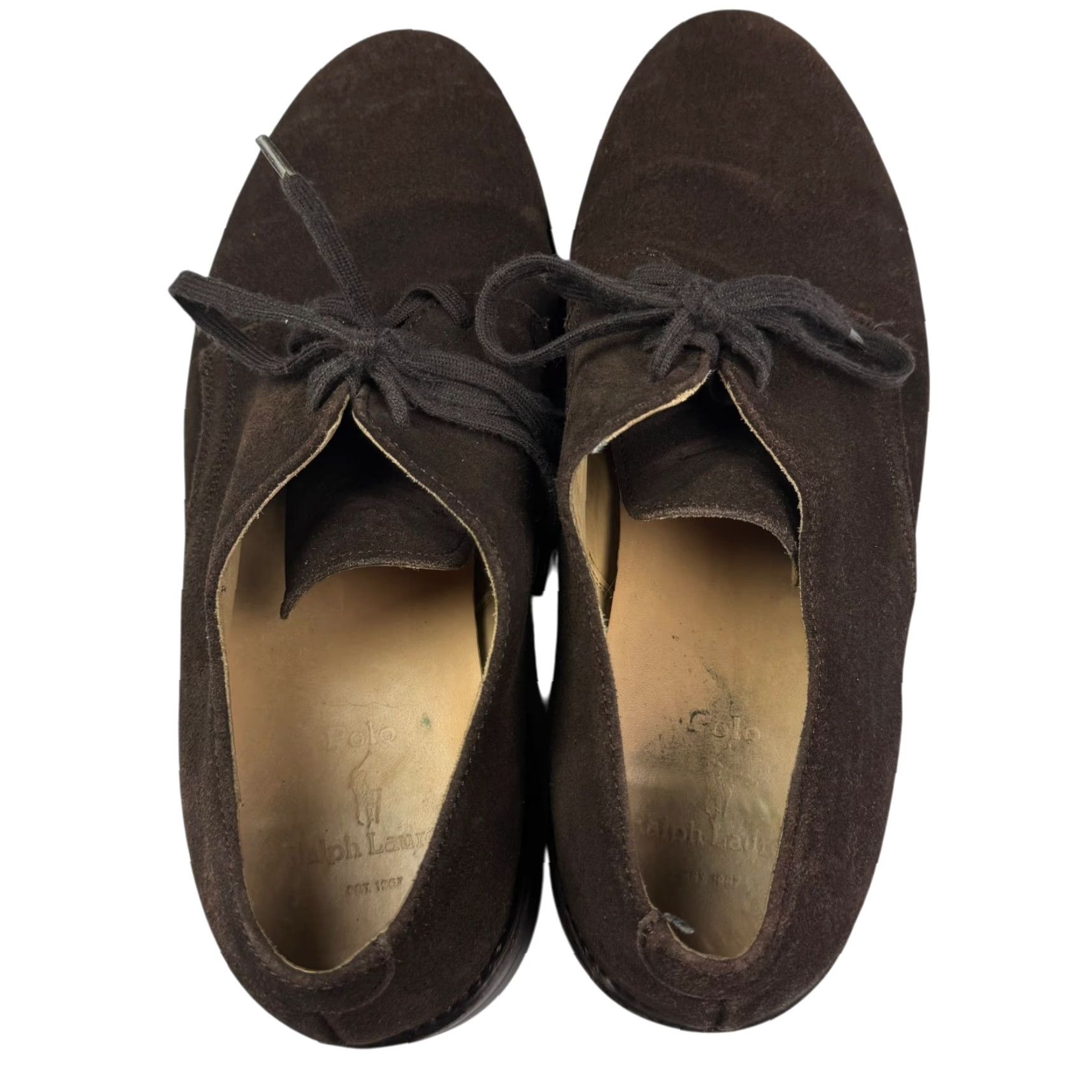 Ralph Lauren Ralph Lauren Polo Lace Up Oxford Shoes Brown Leather Suede Leather Men's Size 10 D Width Casual Vintage No 10 Size US M / EU 48-50 / 2 - 3 Thumbnail