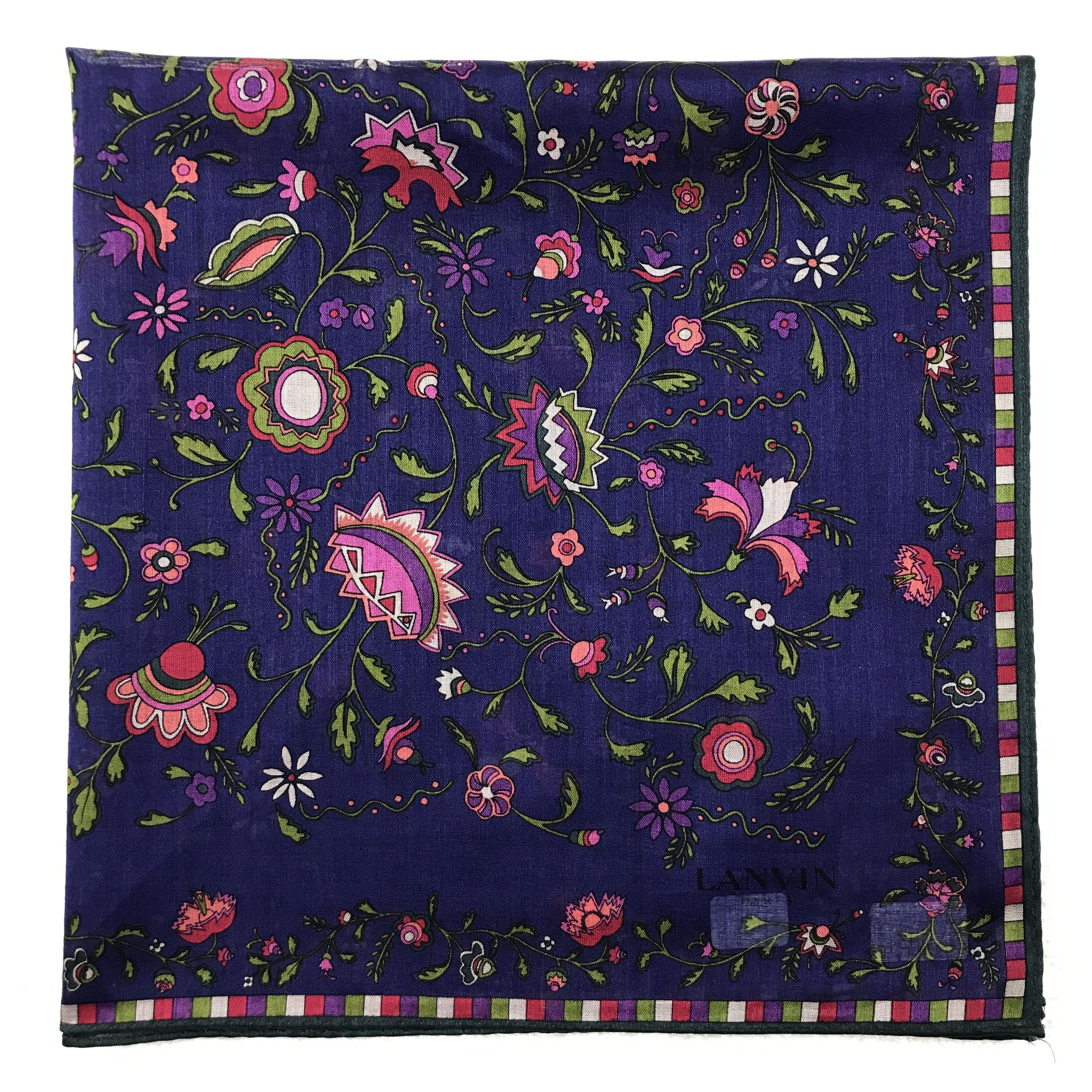 Designer × Lanvin × Vintage Vintage Lanvin Bandana Neckerchief Handkerchief Size ONE SIZE - 2 Thumbnail