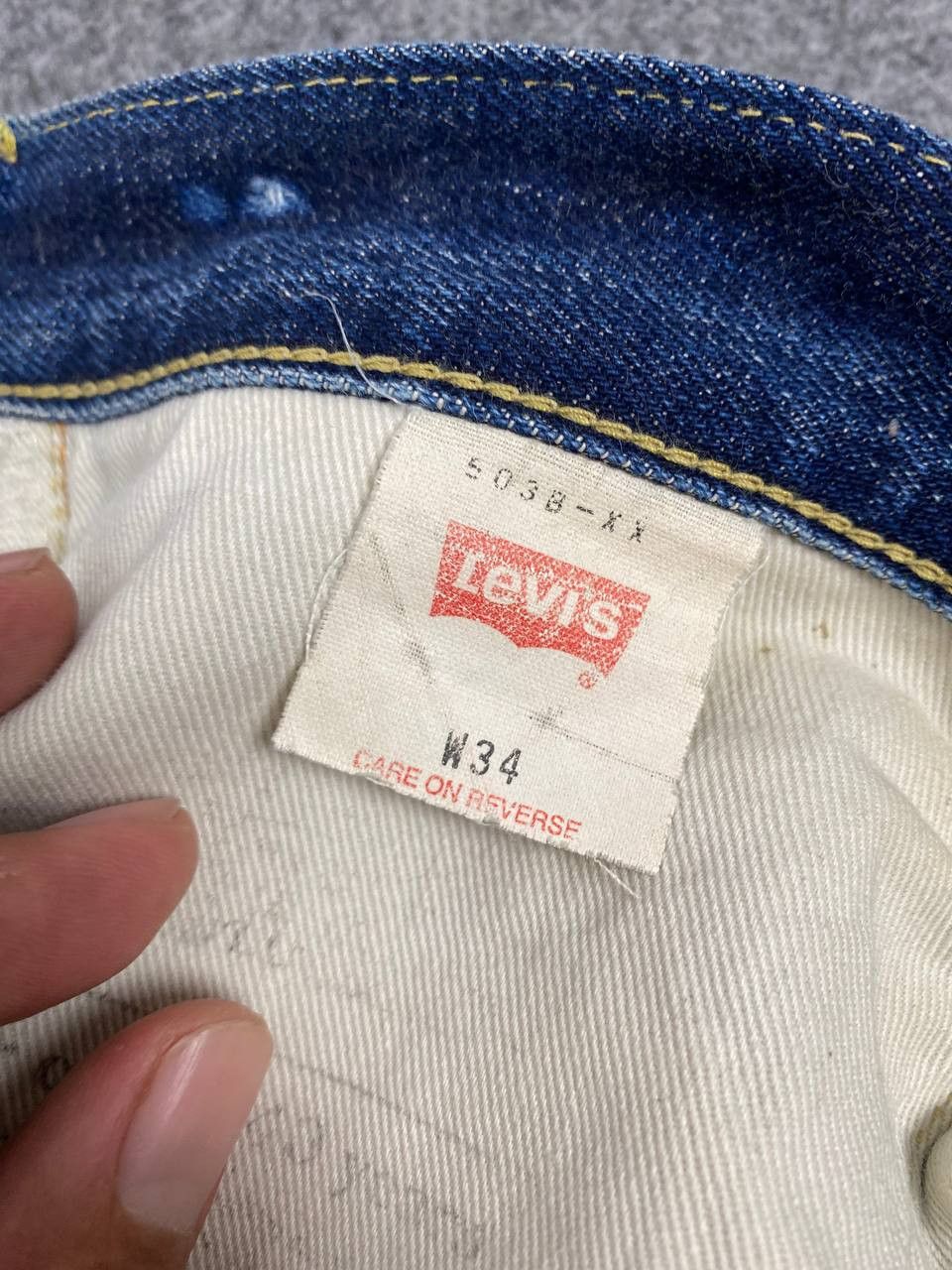 Levi's vintage levis 503b-xx big e selvedge distressed denim Size US 35 - 14 Thumbnail