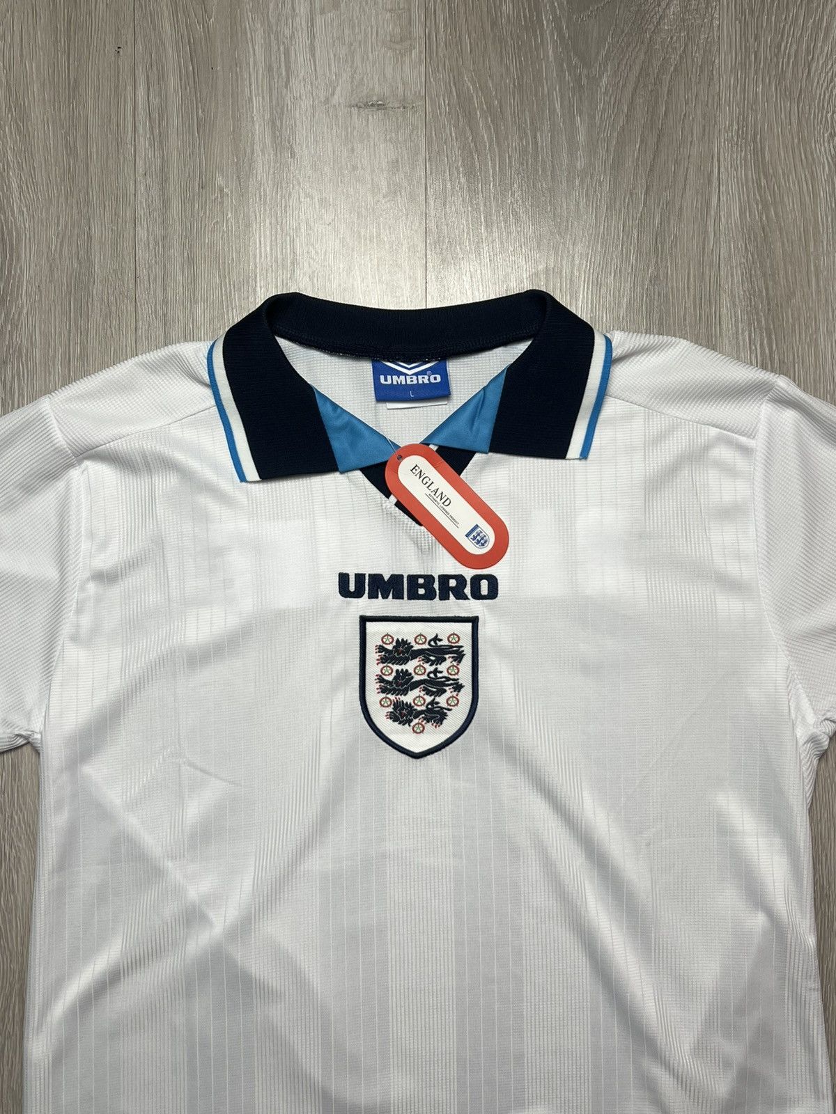Umbro NEW!Rare!1996 vintage England umbro jersey Size US L / EU 52-54 / 3 - 2 Thumbnail