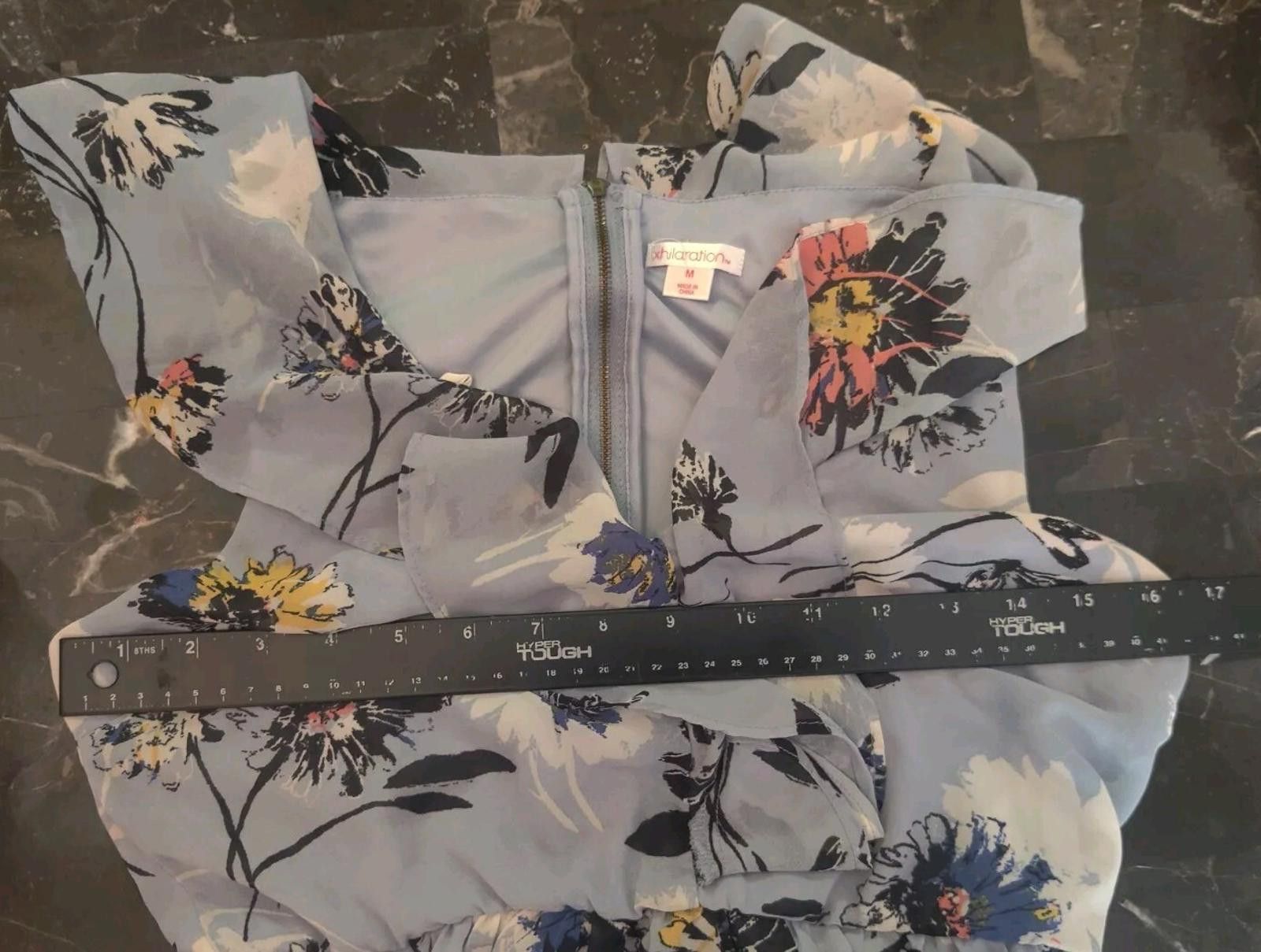 Other Xhilaration Womens Blue Floral Dress Size Medium M Beach flo Size 32" / US 10 / IT 46 - 12 Thumbnail