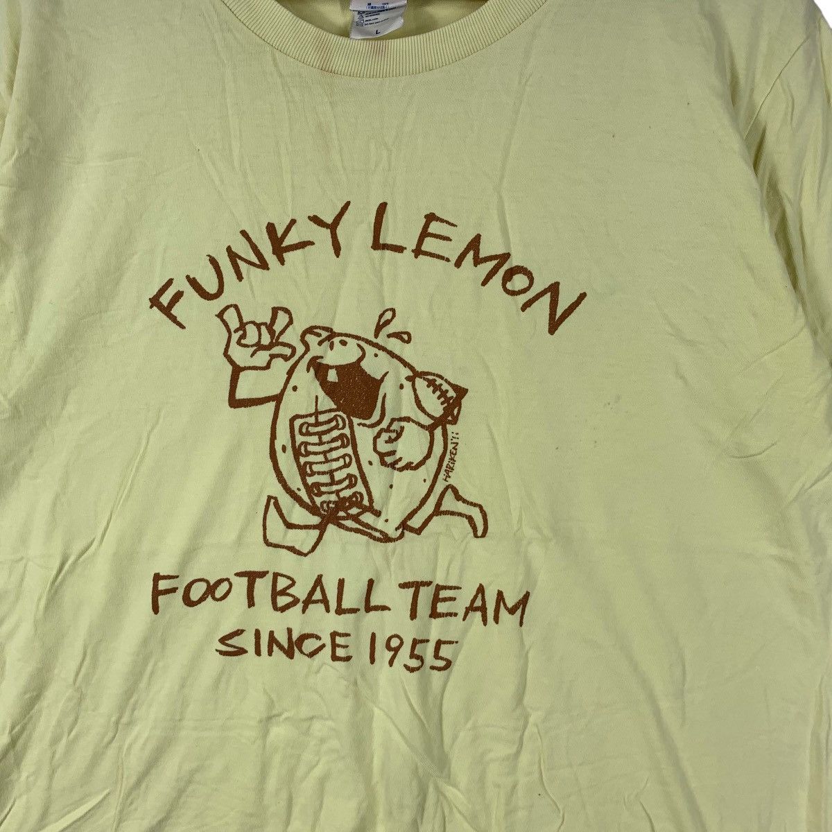 Vintage FUNKY LEMON FOOTBAL TEAM Rugby Amekaji Tee Shirt Top Size US L / EU 52-54 / 3 - 4 Thumbnail