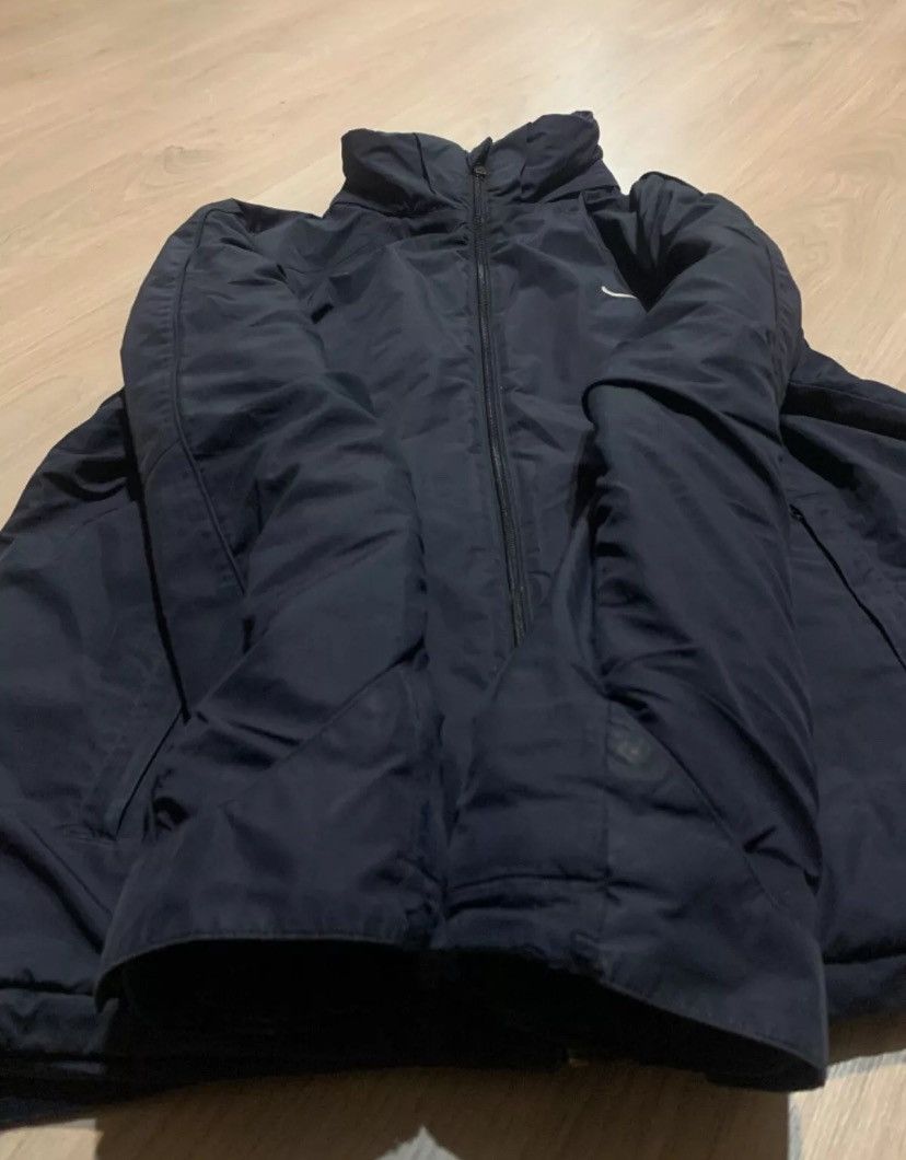 Nike × Vintage Vintage Nike Puffer Jacket Mini Swoosh Logo Y2K S M Blue Size US S / EU 44-46 / 1 - 6 Thumbnail