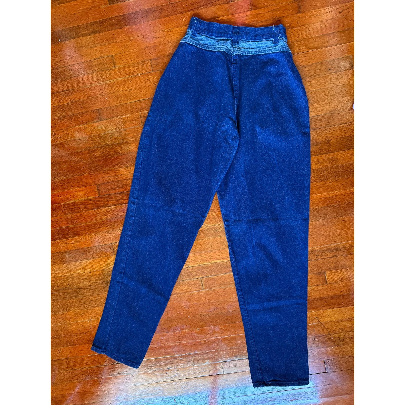 Vintage Vintage 70’s Dark Wash Denim High Waist Bare Back Jeans XS Size 24" / US 00 / IT 34 - 2 Thumbnail