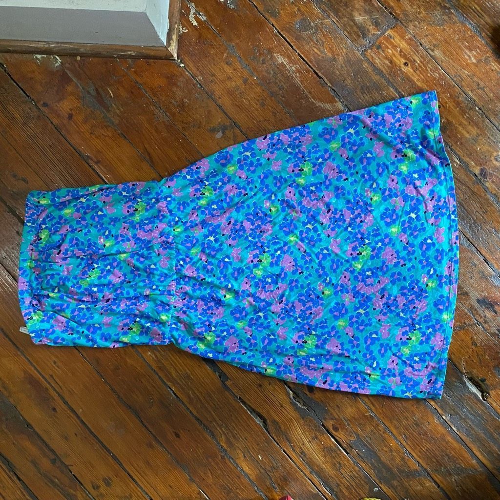 Lilly Pulitzer Lilly Pulitzer Strapless Short Dress, Blue Pink Green Floral Size XS / US 0-2 / IT 36-38 - 2 Thumbnail