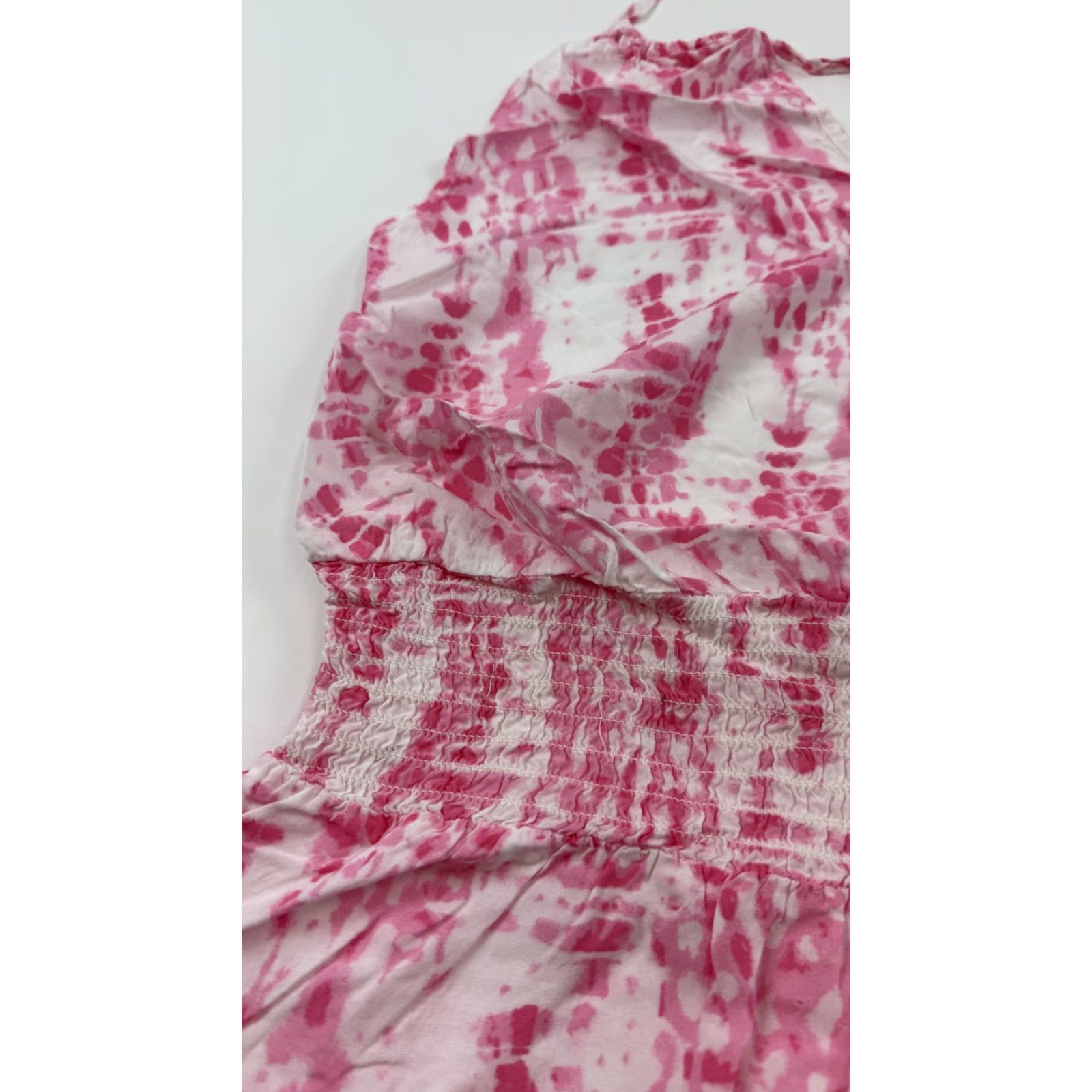 Victoria's Secret Victoria's Secret Dress Womens Medium Pink Tie Dye Halter Smocked Waist Beach Summer Casual Size M / US 6-8 / IT 42-44 - 4 Thumbnail