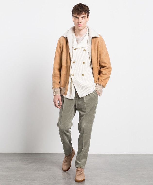 Brunello Cucinelli o1w1db10125 Fur Jacket in Brown Size US M / EU 48-50 / 2 - 3 Thumbnail