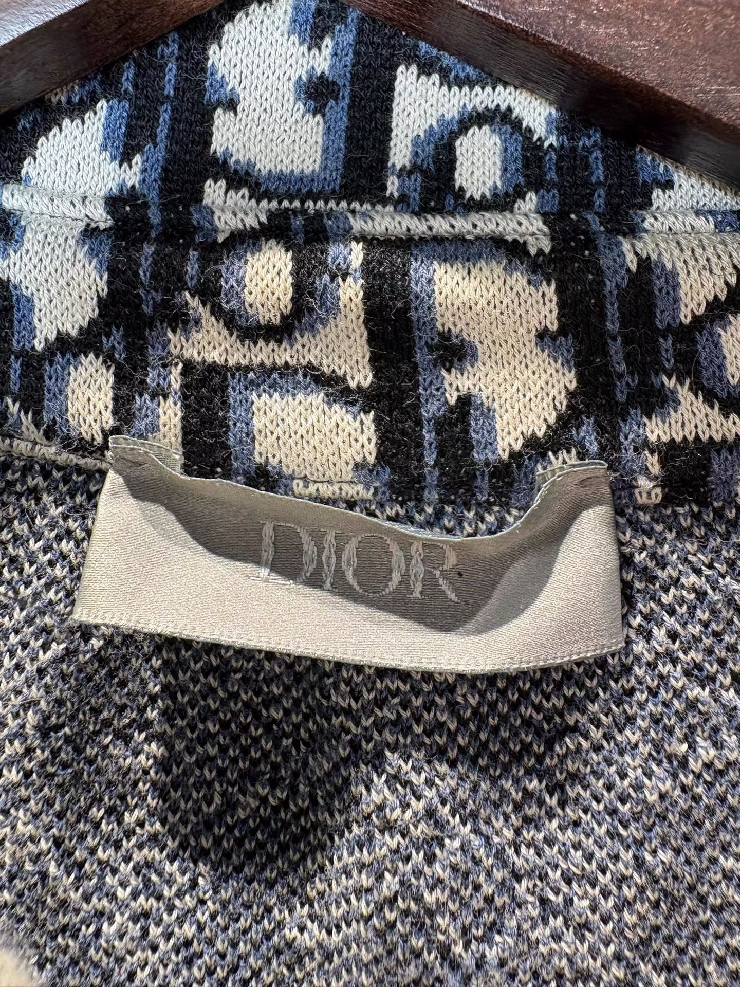 Dior Dior Black & White Monogram Knit Long Sleeve Shirt K36 Size US L / EU 52-54 / 3 - 3 Thumbnail