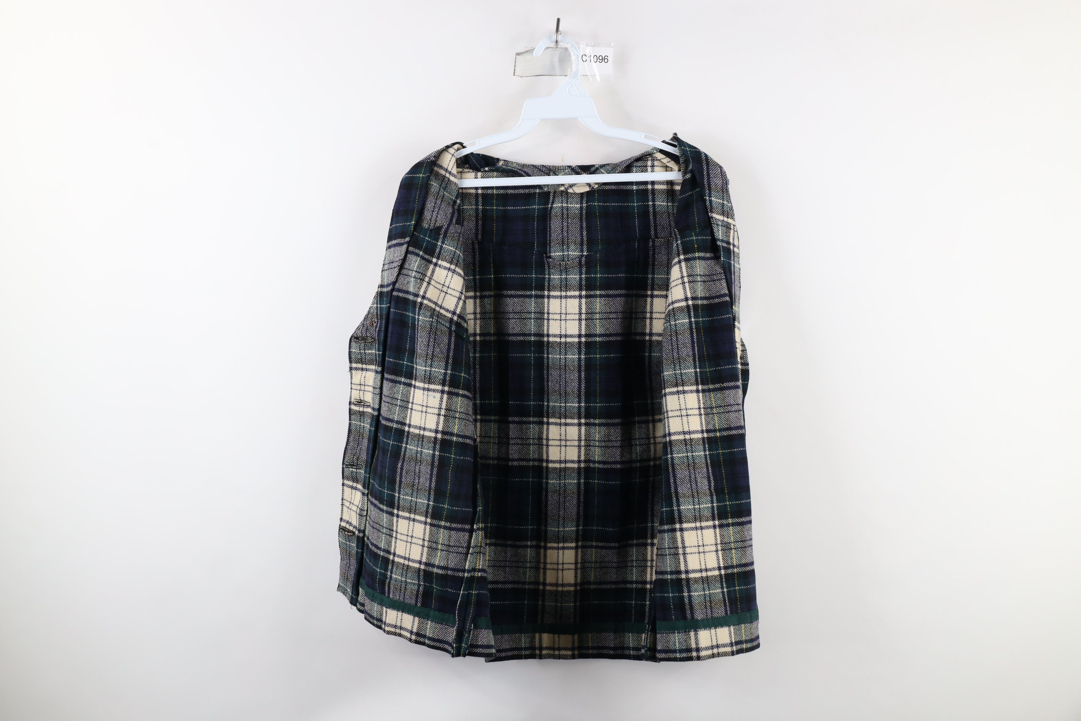 Vintage Vintage 90s Streetwear Wool Button Vest Jacket Plaid Size M / US 6-8 / IT 42-44 - 9 Thumbnail