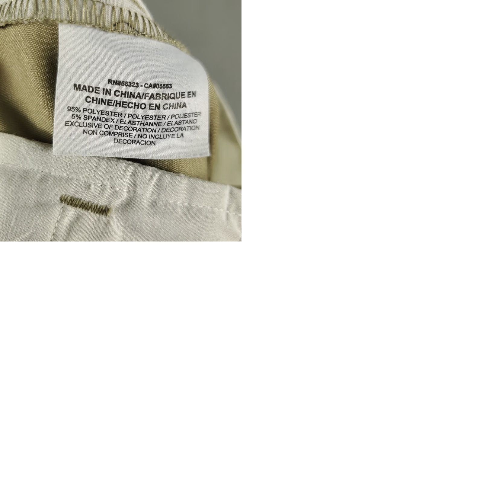 Nike Nike Pants Mens Regular Chino Trousers 35x32 Beige Dri Fit Pleated Front Pocket Logos Vintage No 90s Preppy Outdoor American Classic Sports Size US 35 - 9 Thumbnail