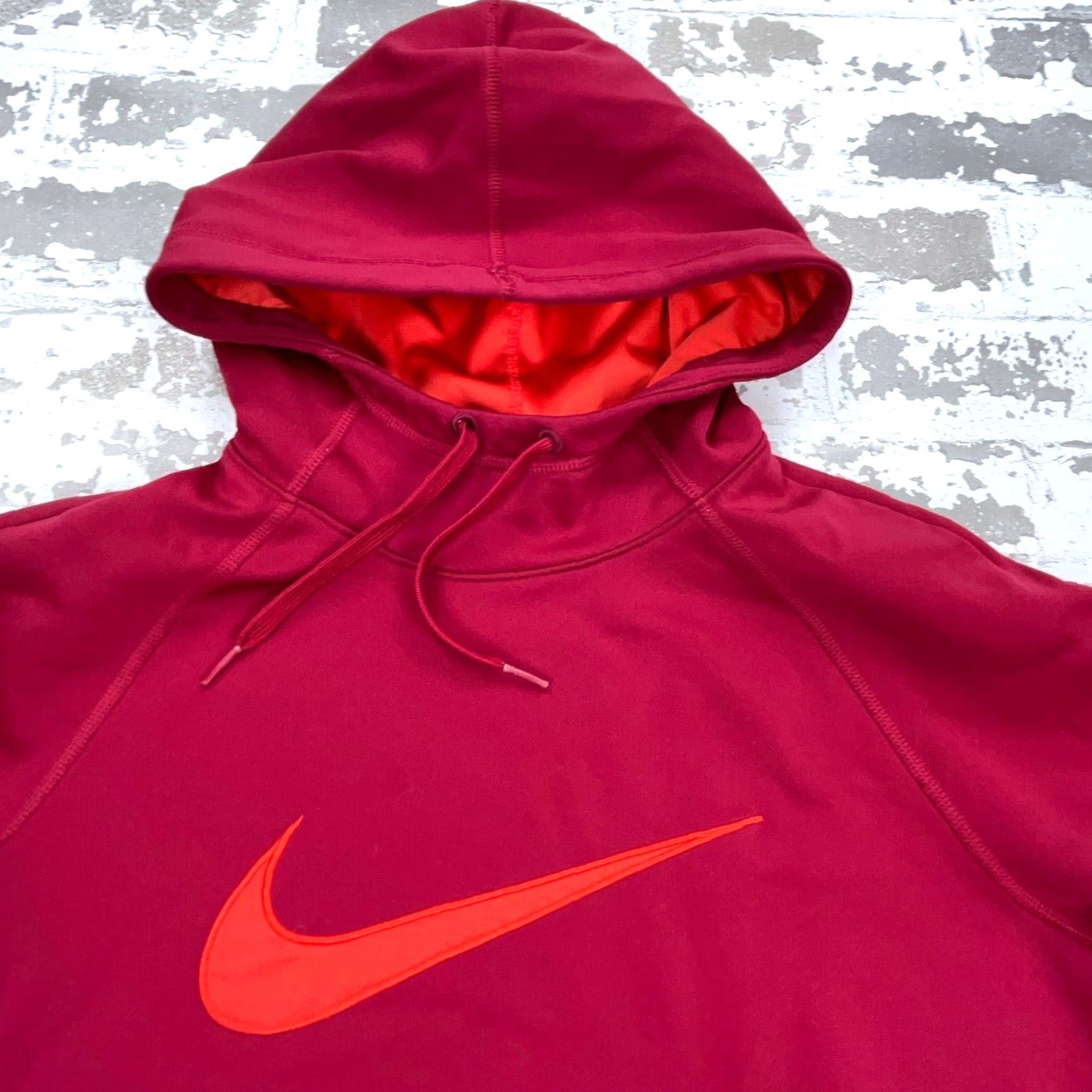 Nike Nike Dri-FIT Hoodie Women XS Red Pink Sweatshirt Pullover Long Sleeve Logo Mock Neck Warm Fleece Lightweight Casual Activewear Size XS / US 0-2 / IT 36-38 - 3 Thumbnail