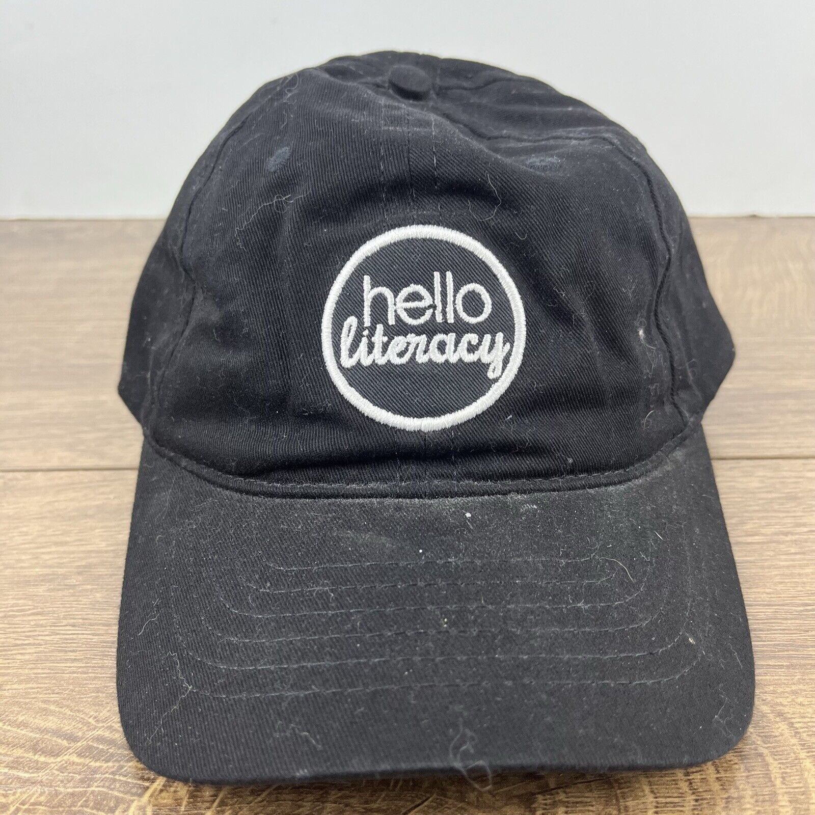 Other Literacy Hat Hello Literacy Hat Black Cap Hat Adjustable Hat Size ONE SIZE - 5 Thumbnail