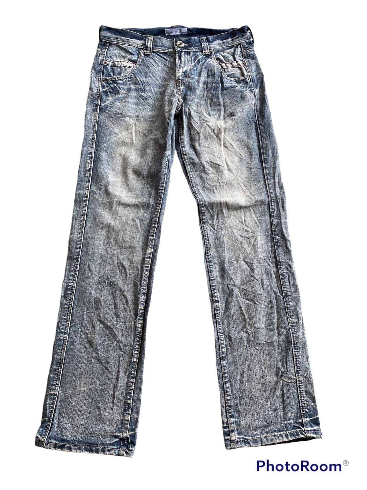Hysteric Glamour × Japanese Brand Faded Black Japan Real Vintage Distressed Denim p186 Size US 34 / EU 50 - 1 Thumbnail