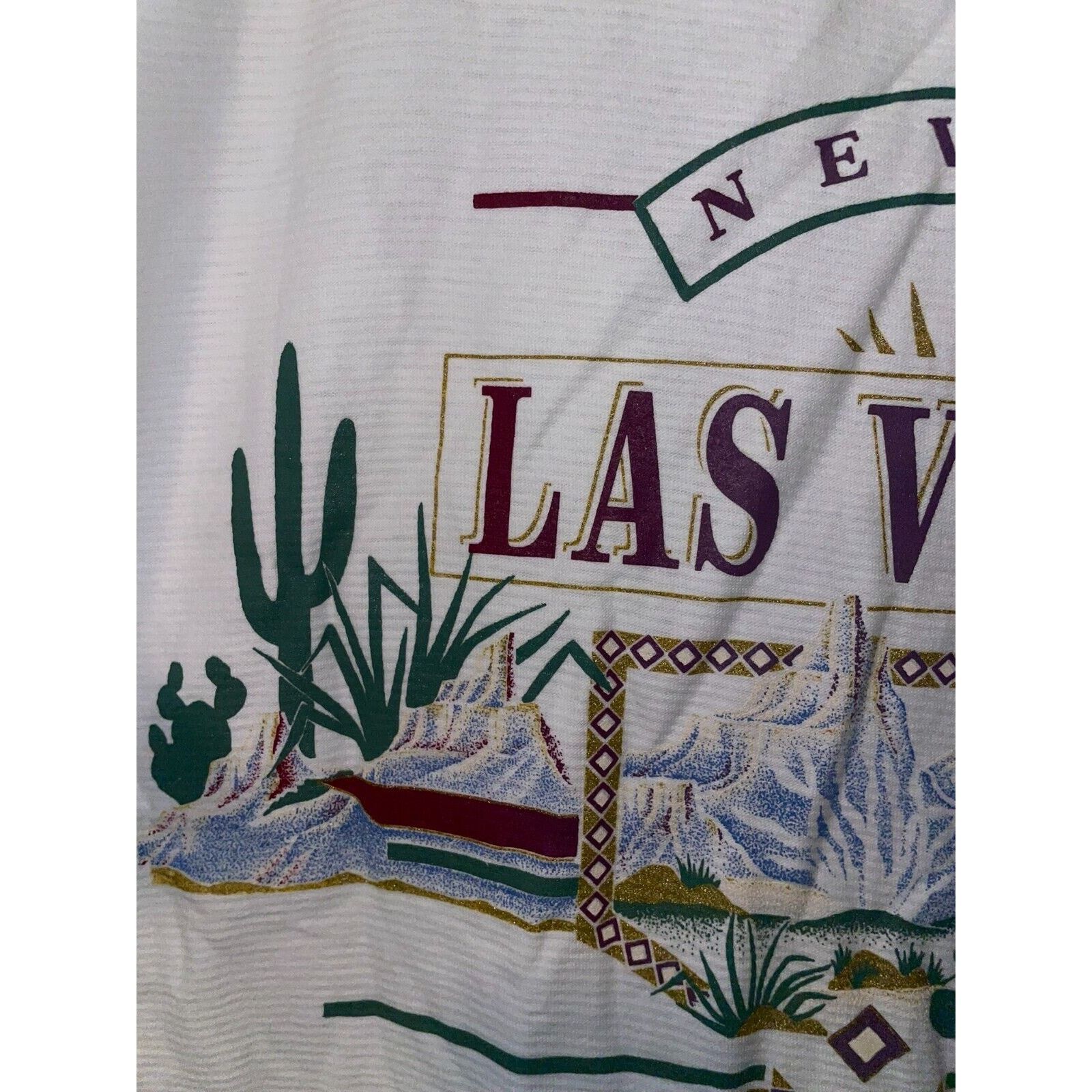 Vintage Vintage Las Vegas Shirt Nevada Desert White Large Tee Size US L / EU 52-54 / 3 - 3 Thumbnail