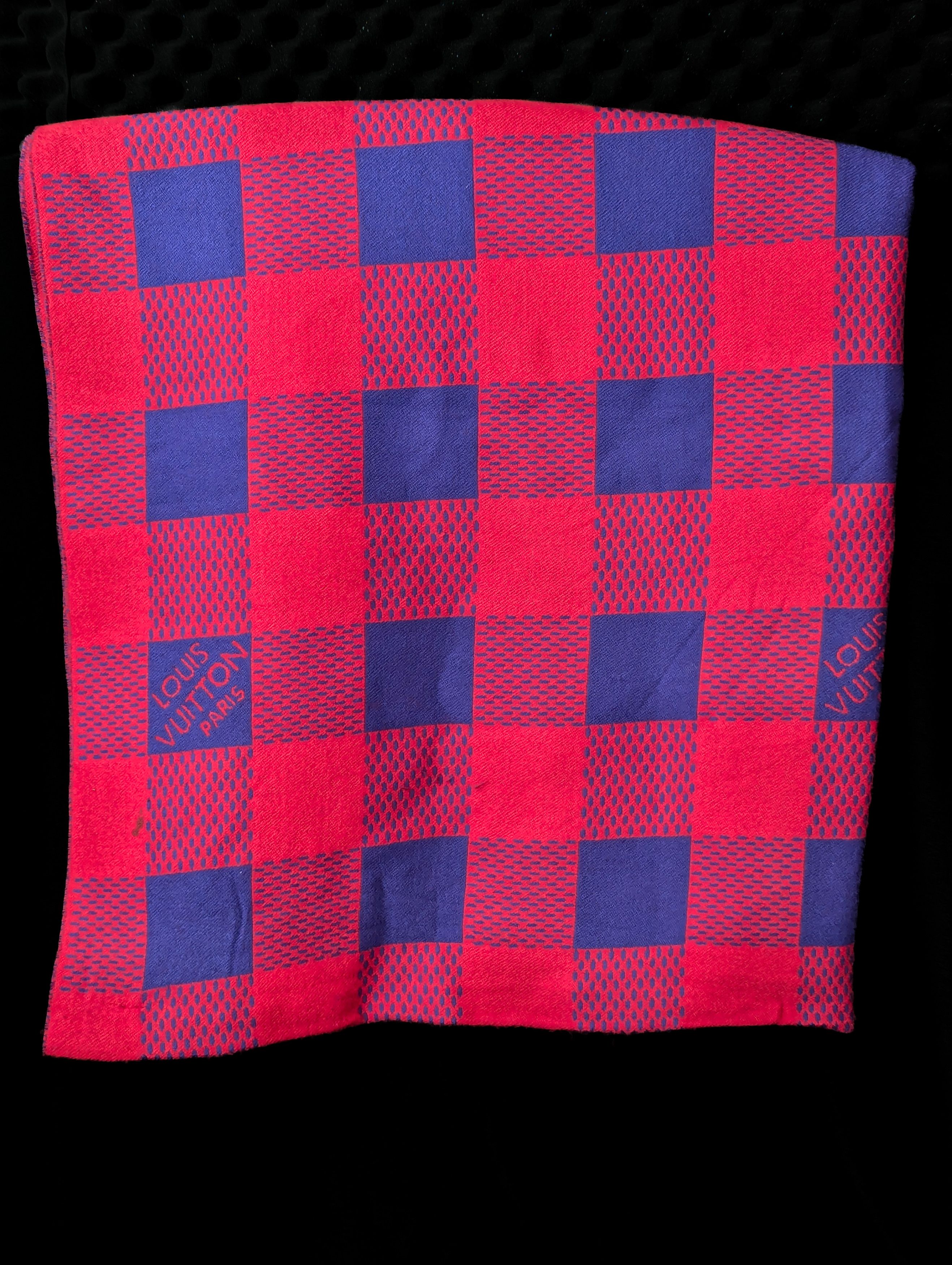 Louis Vuitton LOUIS VUITTON Damier Masai Large Wool Rug Blanket - RARE Size ONE SIZE - 7 Thumbnail