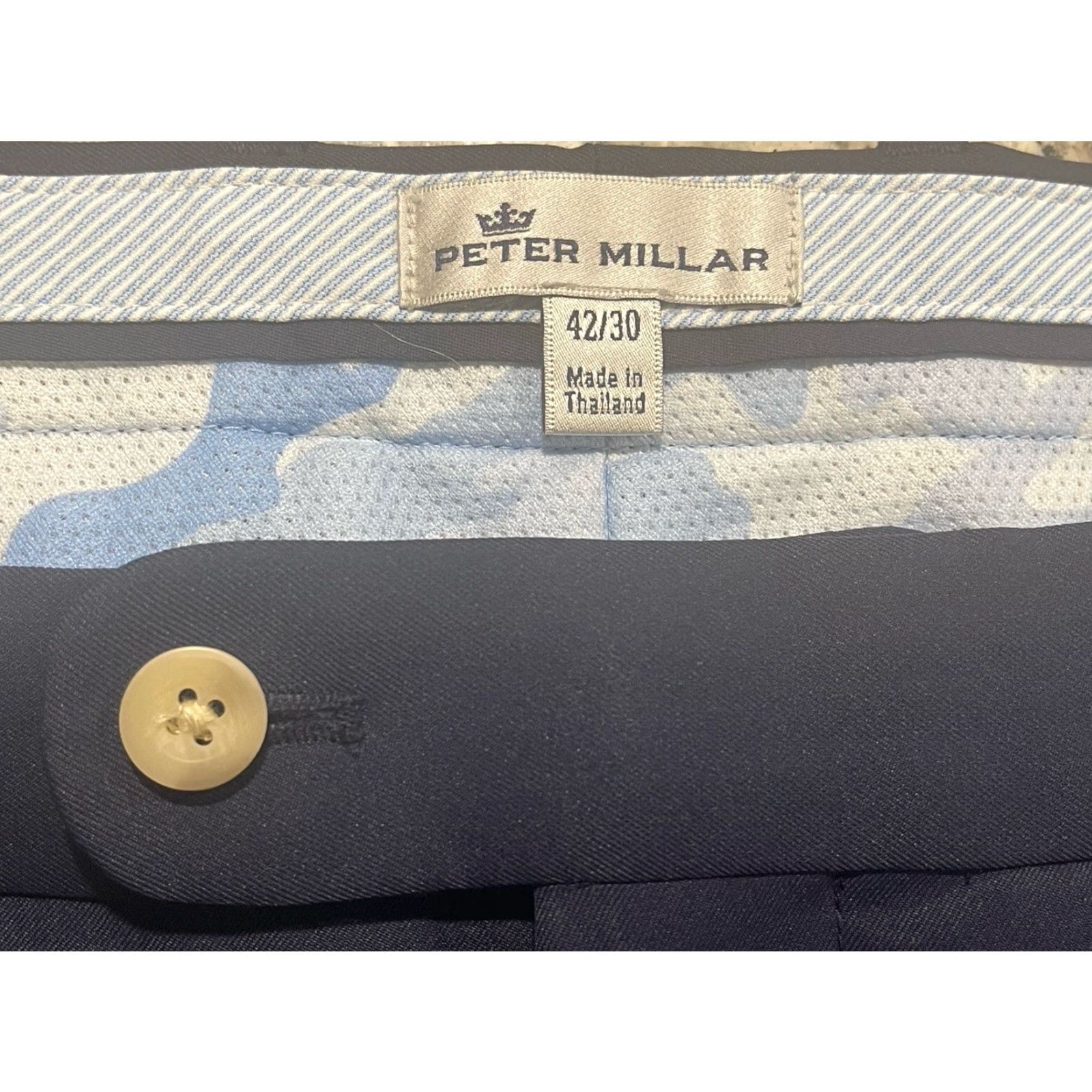 Peter Millar Peter Millar Pant Men's 42x30 Blue Performance Trouser Golf Casual Mens Size US 42 / EU 58 - 3 Thumbnail