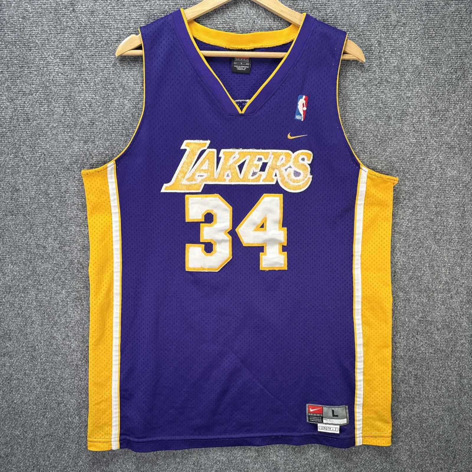 NBA × Nike × Vintage Vintage Los Angeles Jersey Mens Large Purple Nike Shaquille Size US XL / EU 56 / 4 - 1 Thumbnail