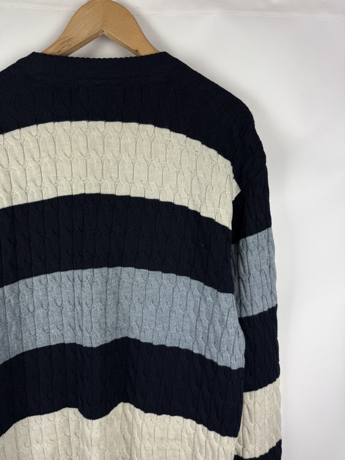 Paul & Shark Paul & Shark Wool Cable Knit Crewneck Heavy Sweater Pullover Size US L / EU 52-54 / 3 - 18 Thumbnail