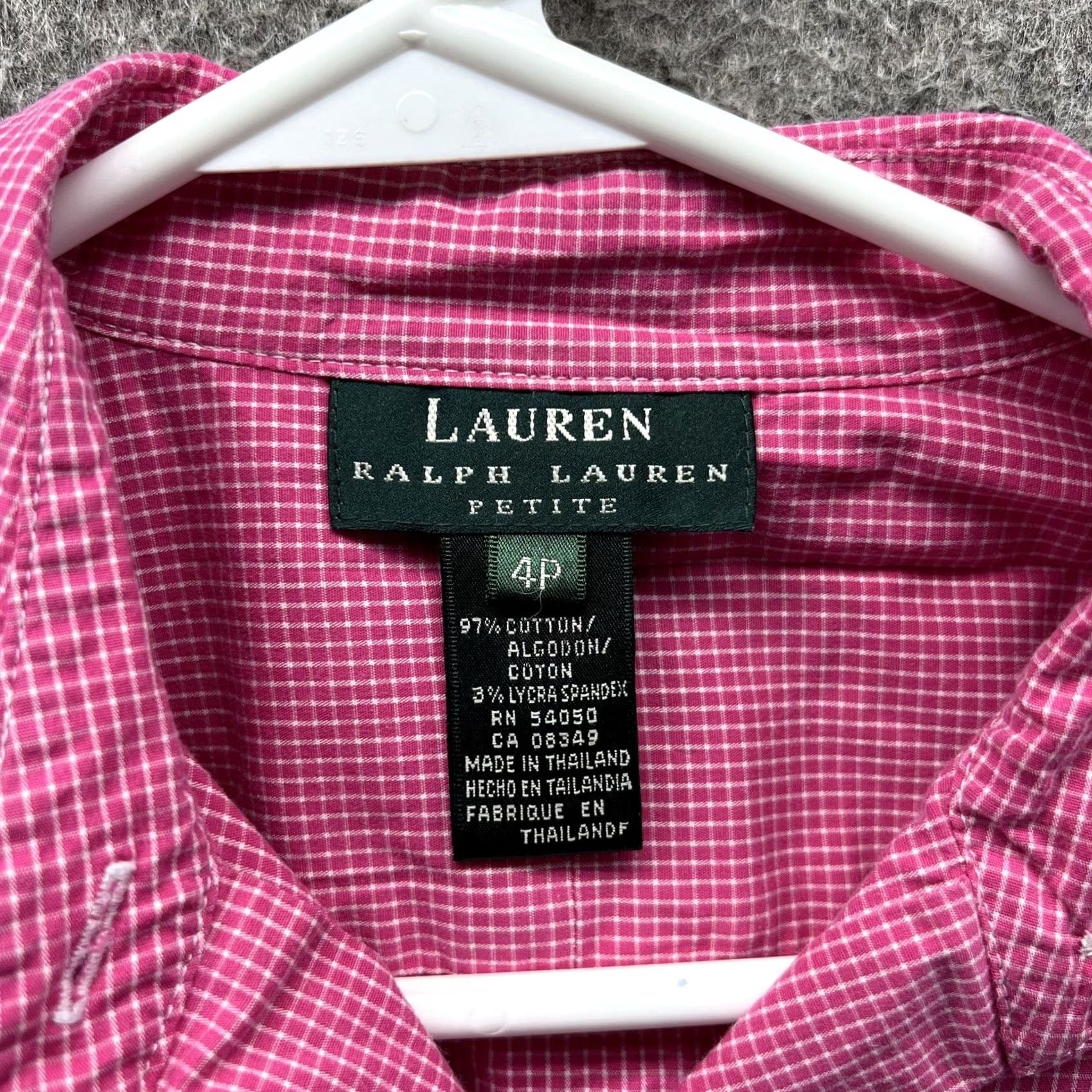 Ralph Lauren Lauren Ralph Lauren Shirt Womens Petite 4 Pink Button Front Long Sleeve Top Size S / US 4 / IT 40 - 5 Thumbnail
